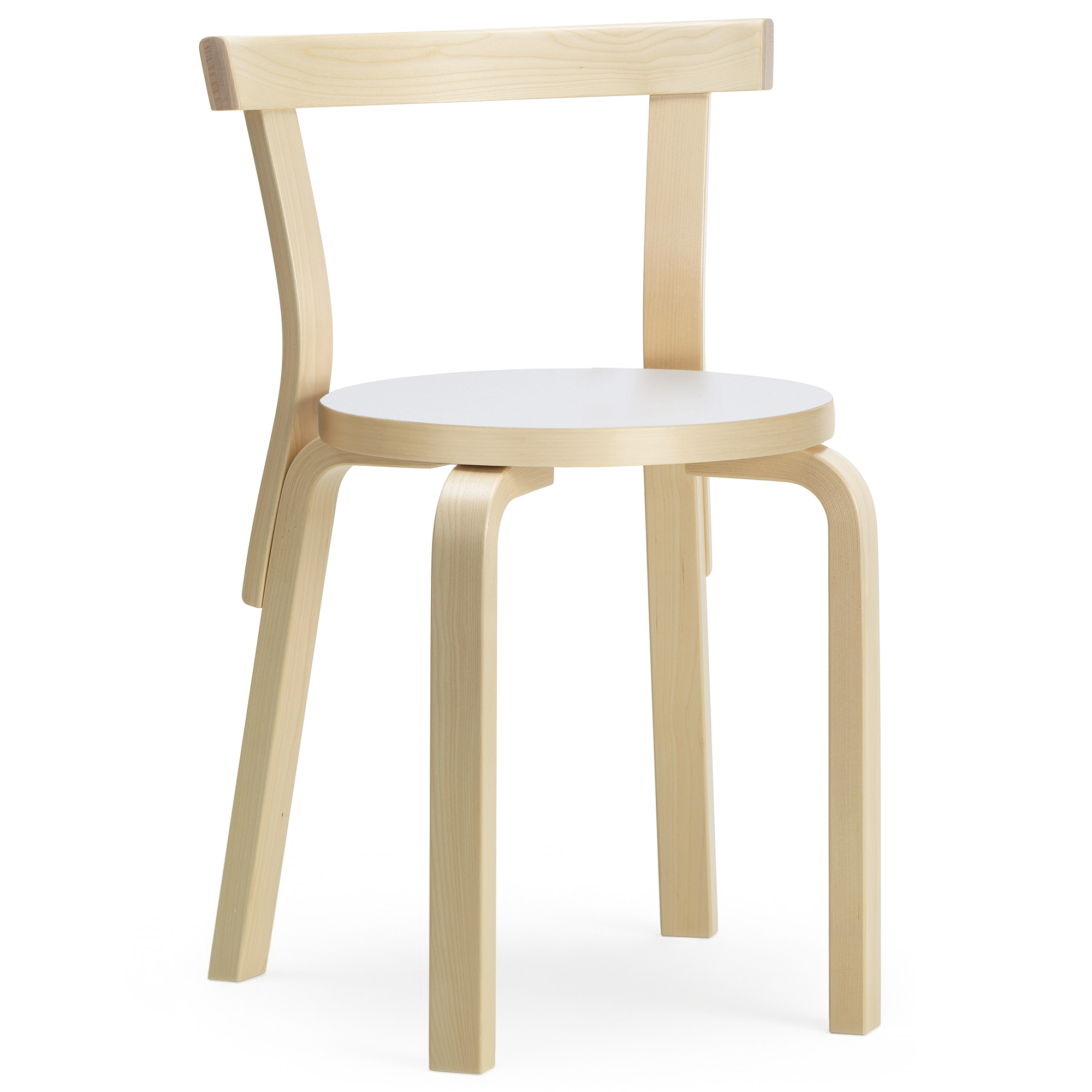 Artek - Stol 68, Vit laminat - Matstolar - Alvar Aalto - Vit - Trä | Möbler - Stolar Och Pallar - Matstolar | Möbelexperten
