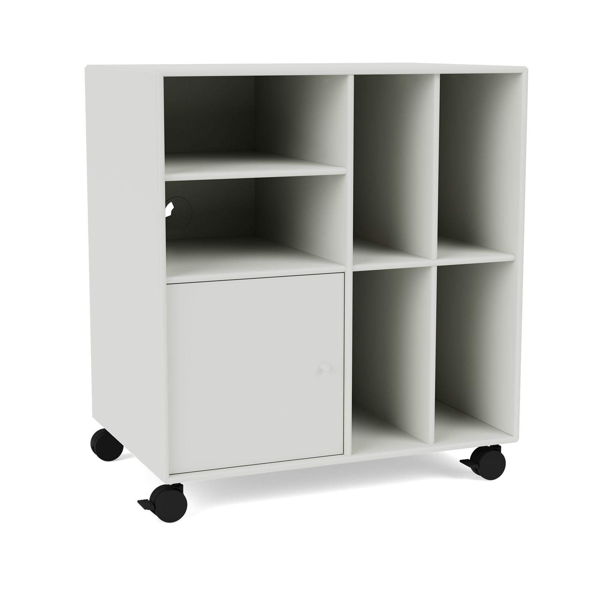 Montana - SPIN II Vinyl Storage, 05-CastorsCR70Black, 09 Nordic - Quickship - Skåp och vitrinskåp - Peter J. Lassen - Grå - MDF | Möbler - Förvaring Och Hyllor - Skåp Och Vitrinskåp | Möbelexperten