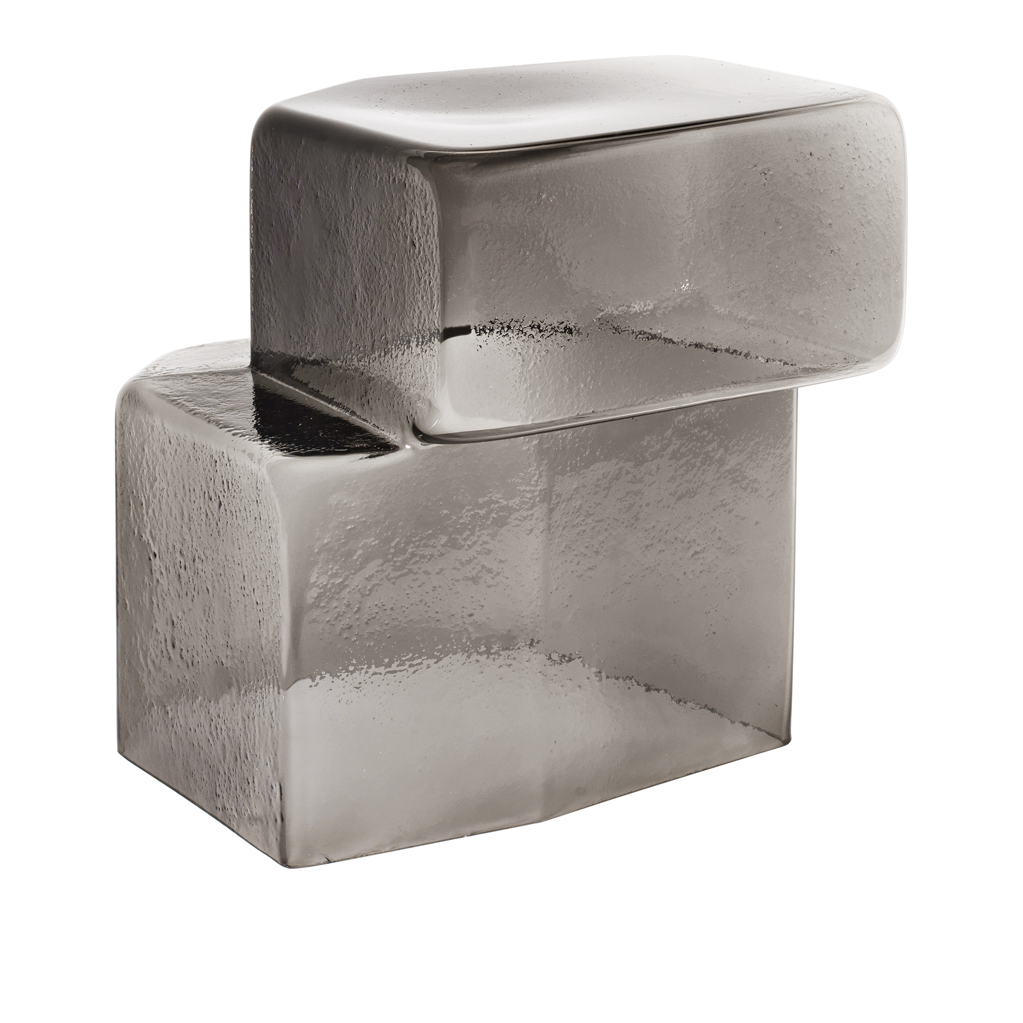 ferm living - oscil sculpture - recycled smoked grey - prydnadsföremål - grå