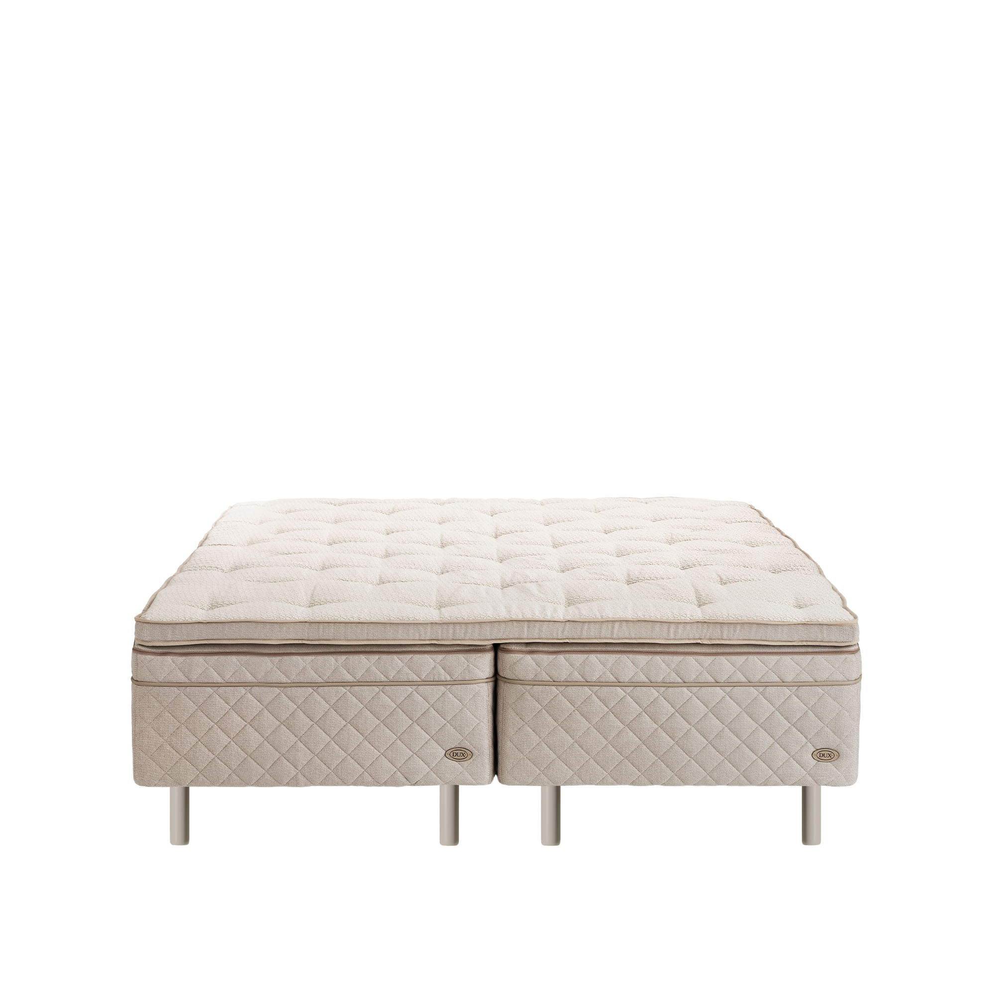 DUX - Dux 30 resårbotten fast 160x200 cm/ Top Pad Plus Bäddmadrass/ Rund oatmeal 20 cm - Sängar - Beige | Möbler - Sängar Och Tillbehör - Sängar | Möbelexperten