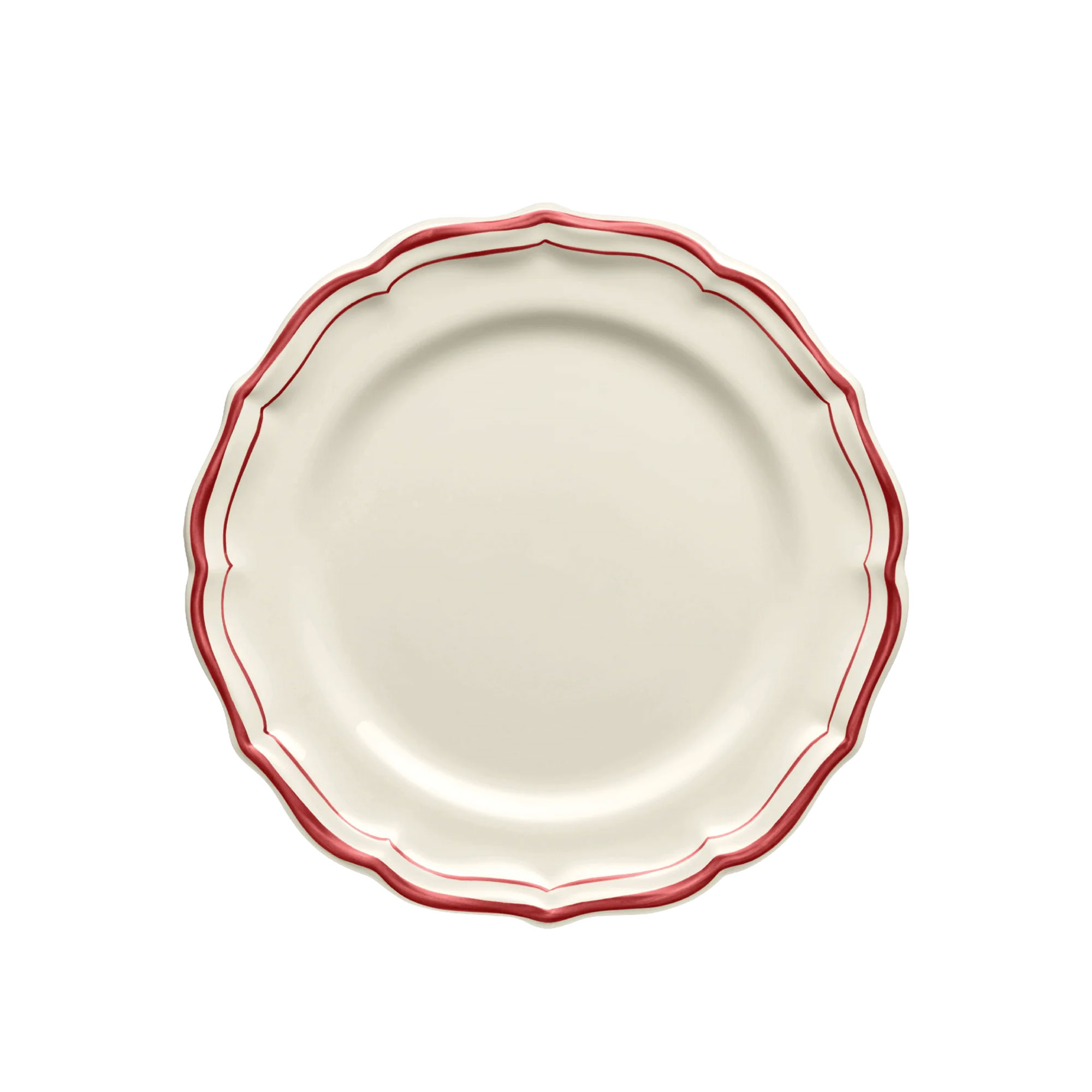 Gien - Filet desserttallrik 4-pack röd - Assietter - Röd - Keramik