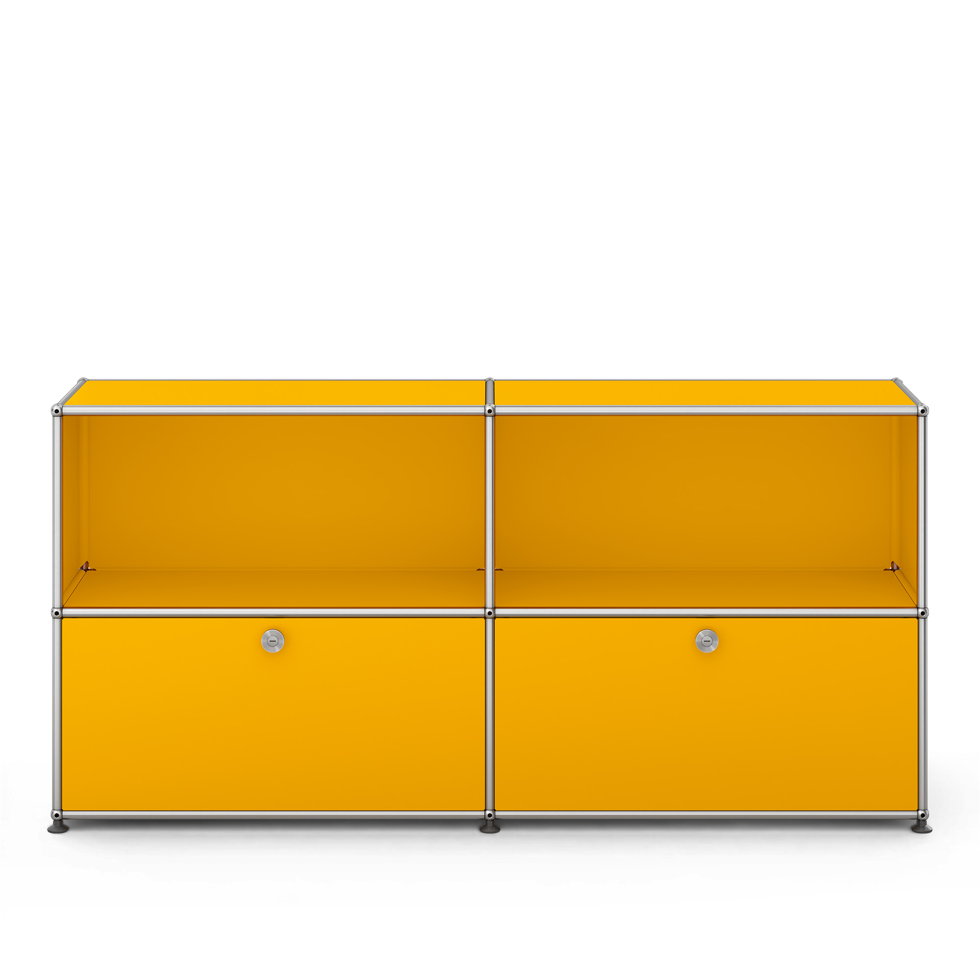 USM - USM Haller Sideboard C2 Golden Yellow - Skänkar och sideboards - Fritz Haller & Paul Schärer - Gul - Metall | Möbler - Förvaring Och Hyllor - Skänkar Och Sideboards | Möbelexperten