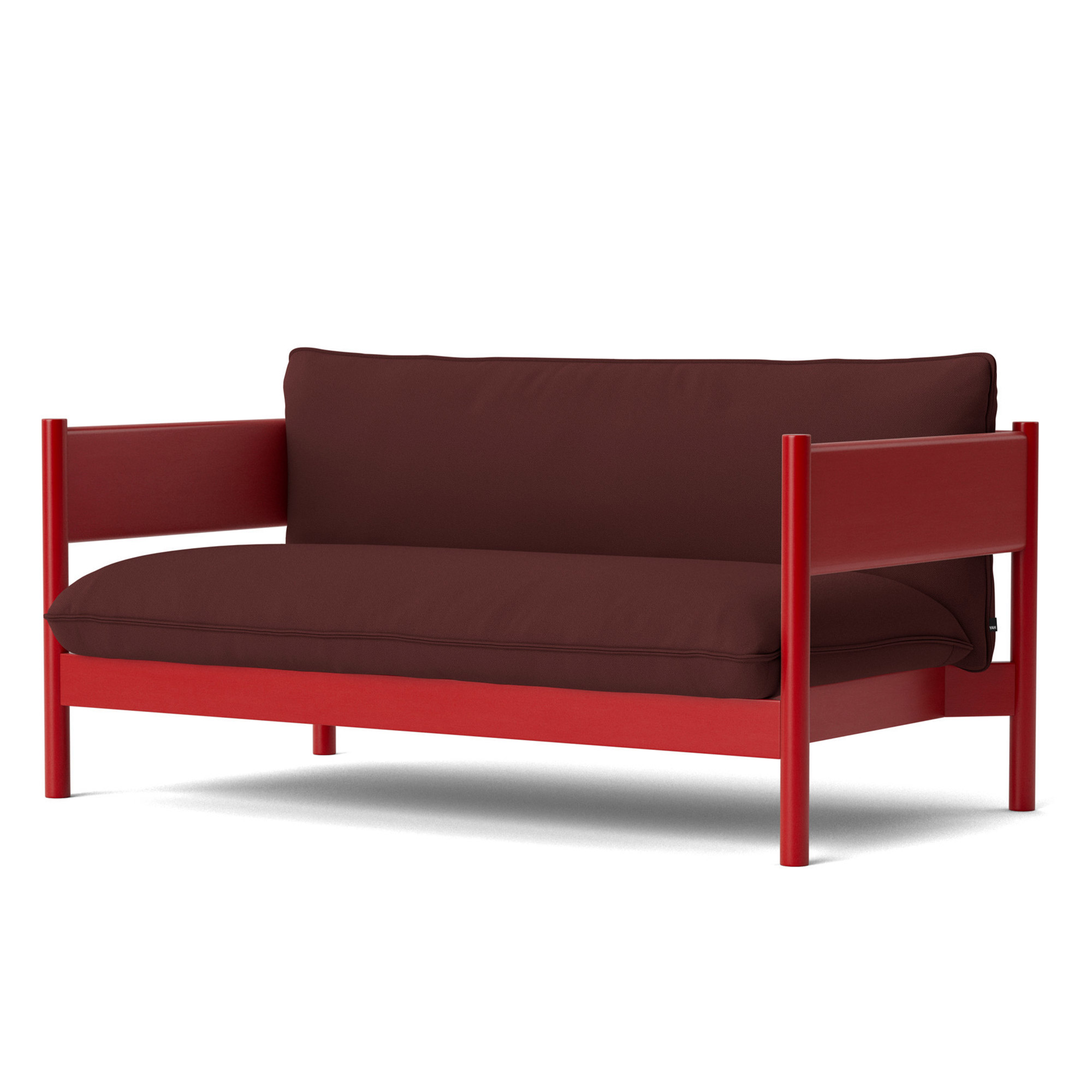 HAY - Arbour Club Sofa Steelcut 655 / Wine Red Lacquer Beech - Soffor - designer_andreas_engesvik,Daniel Rybakken