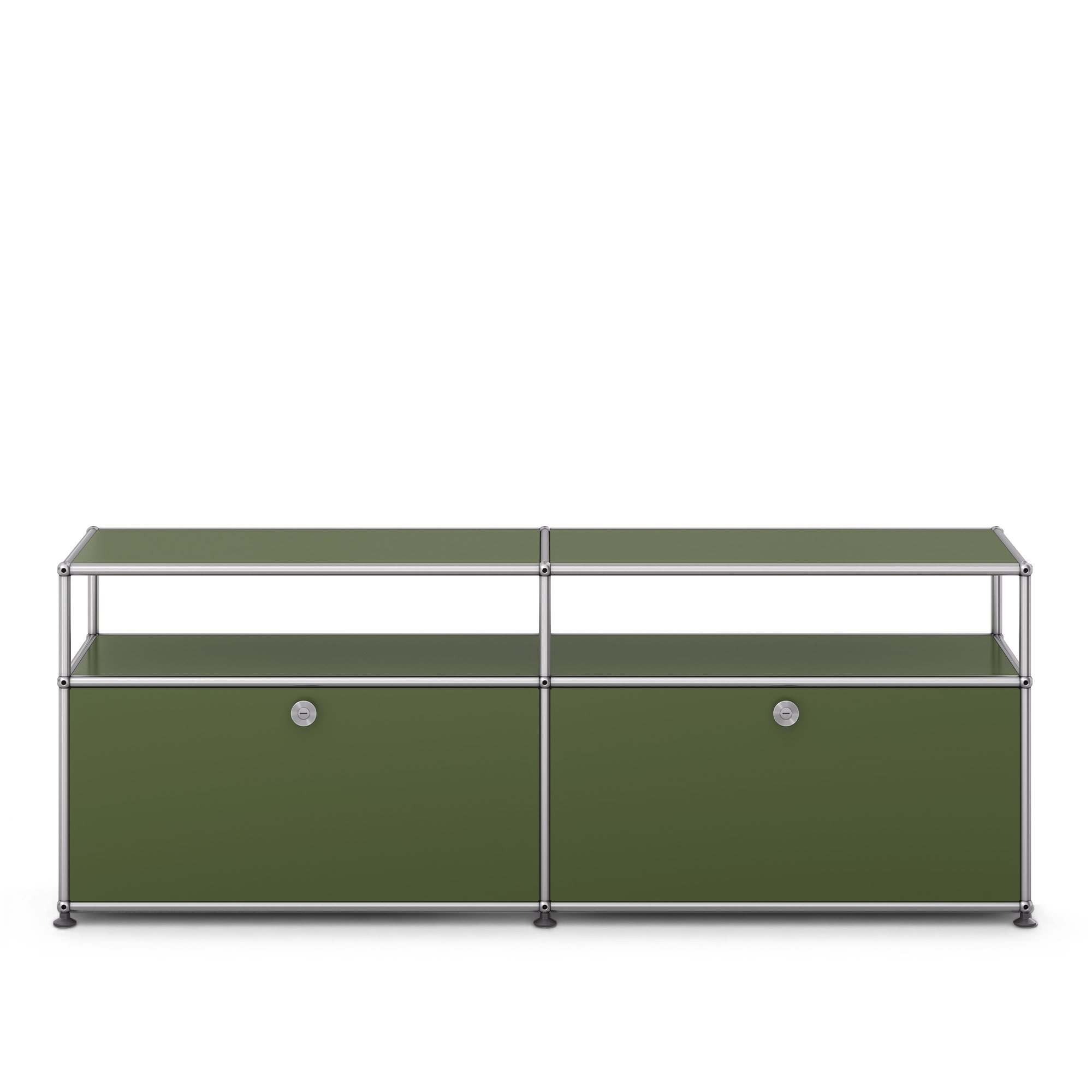 USM - USM Haller Sideboard O2 Olive Green - TV-bänkar - Fritz Haller & Paul Schärer - Grön - Metall | Möbler - Förvaring Och Hyllor - Tv-bänkar | Möbelexperten