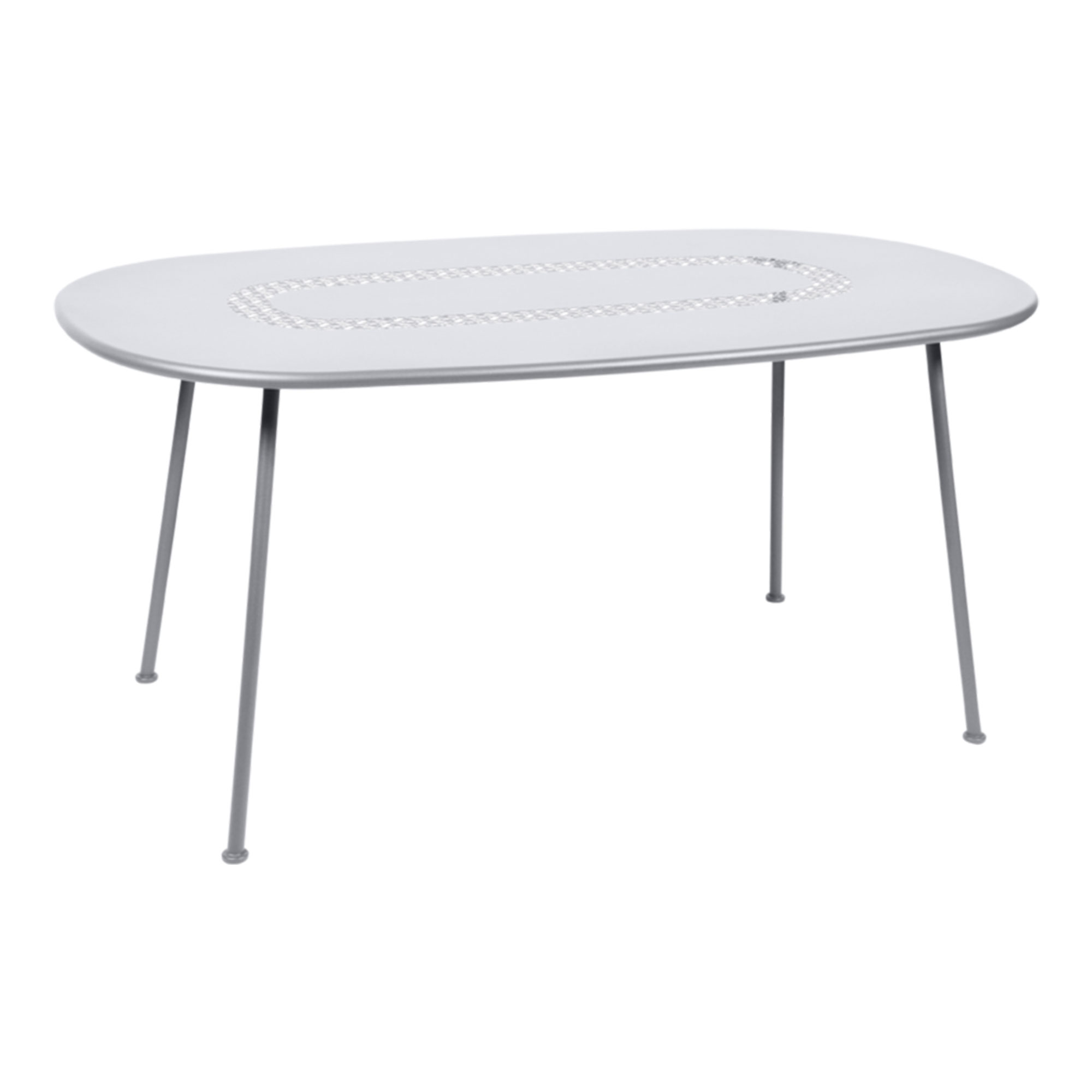 Fermob - Lorette Oval Table 160x90 cm Cotton White 01 - Matbord utomhus - Frédéric Sofia - Vit - Metall