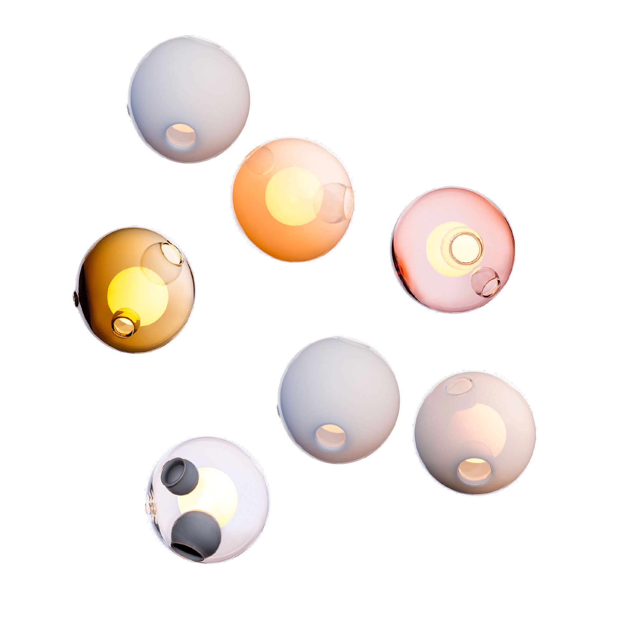 Bocci - 28.7 Random, Multi - 10 - Pendellampor - Omer Arbel - Flerfärgad