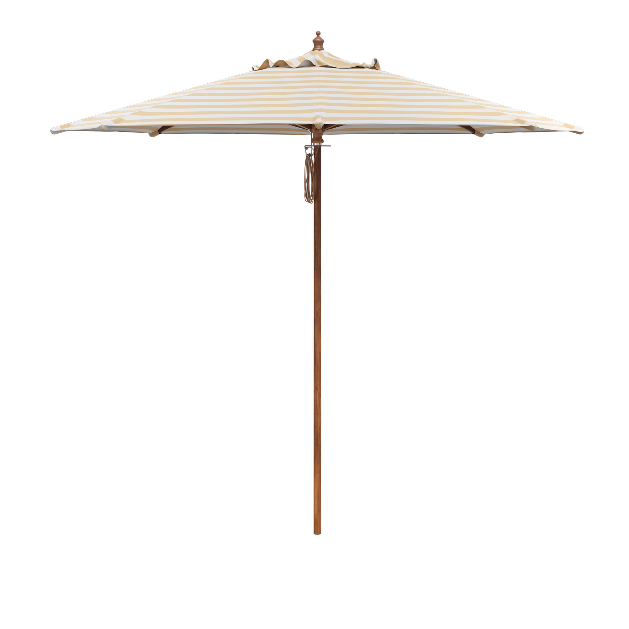 Fritz Hansen - Messina Golden Yellow Stripes parasoll Ø270 cm - Parasoll - Skagerak Design Team | Utemöbler - Loungemöbler - Parasoll | Möbelexperten