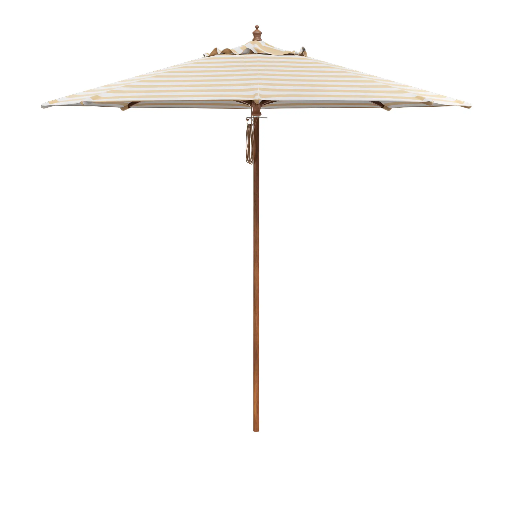 Messina gyllengule striper parasoll Ø270 cm