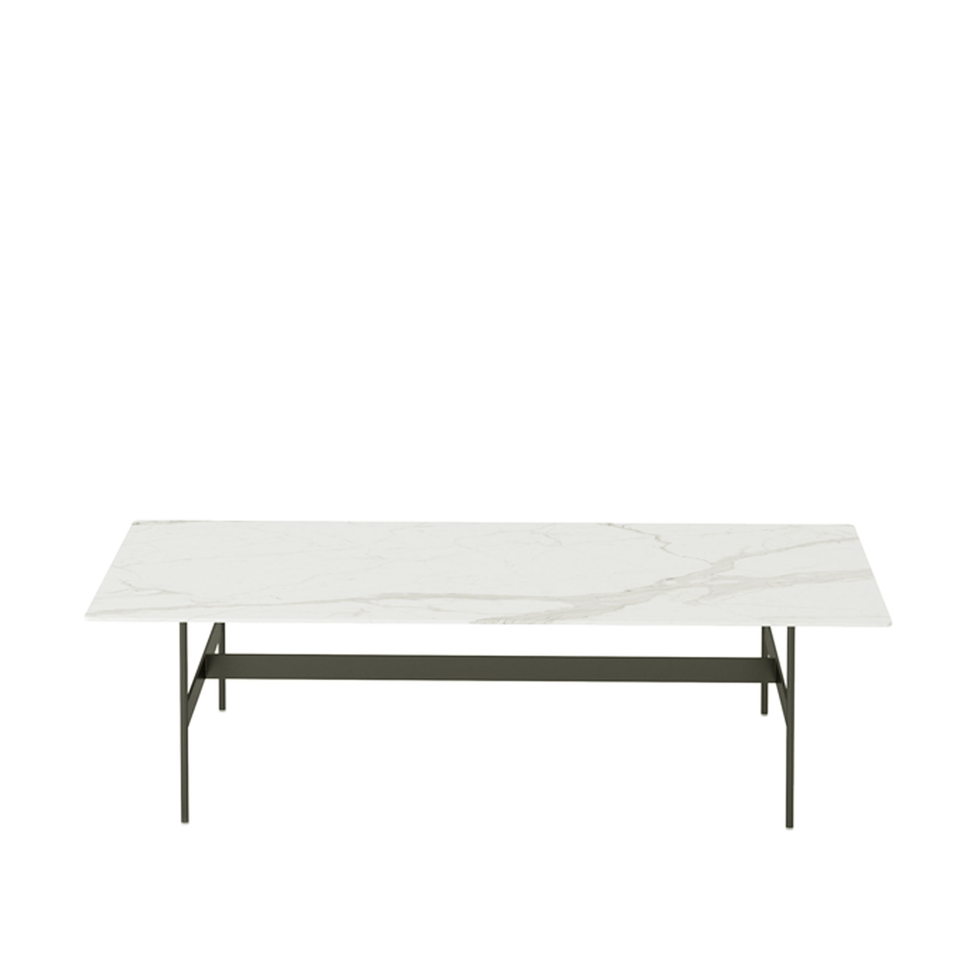 B&B Italia - Formiche Rectangular Small Table - Soffbord - Piero Lissoni - Grå - Naturmaterial/Metall