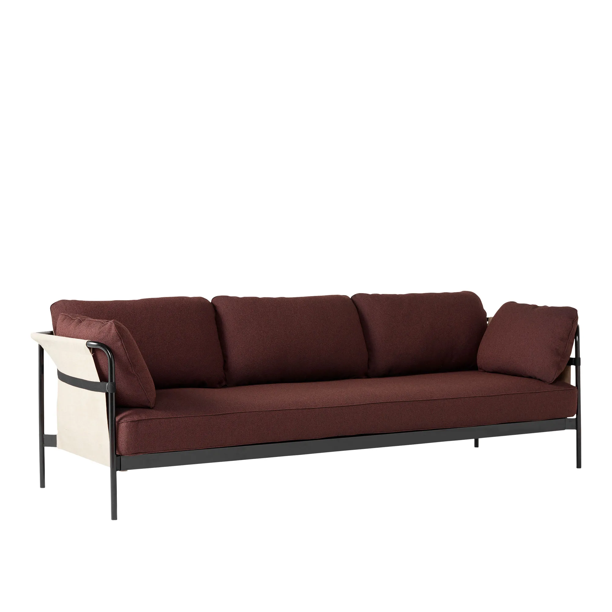 Can 3-sitssoffa Chrome/Black