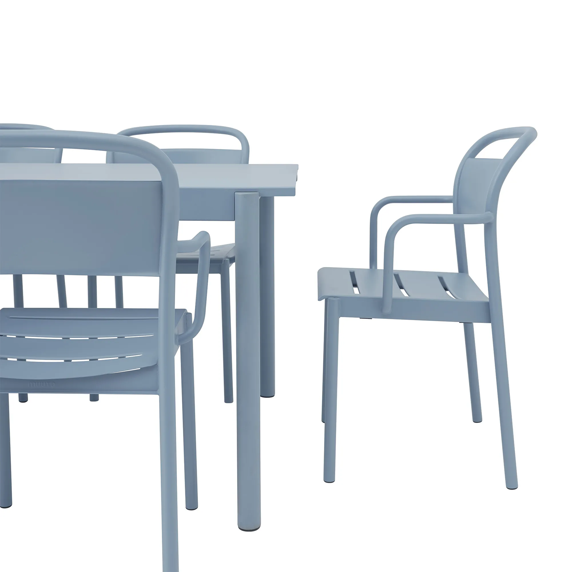 Linear steel table 200cm
