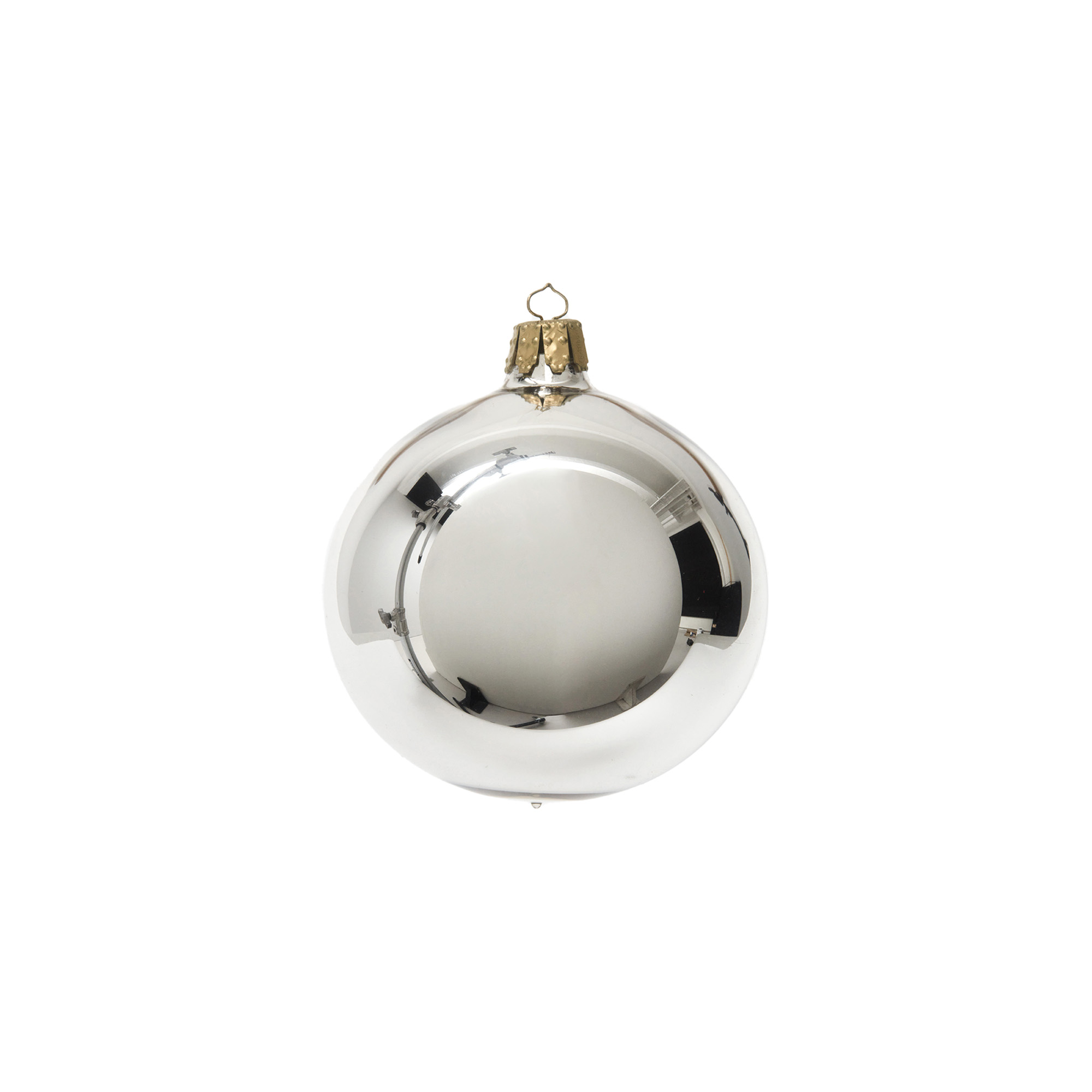 Holiday Collection - Glass Baubles / Shiny Kitt - Silver