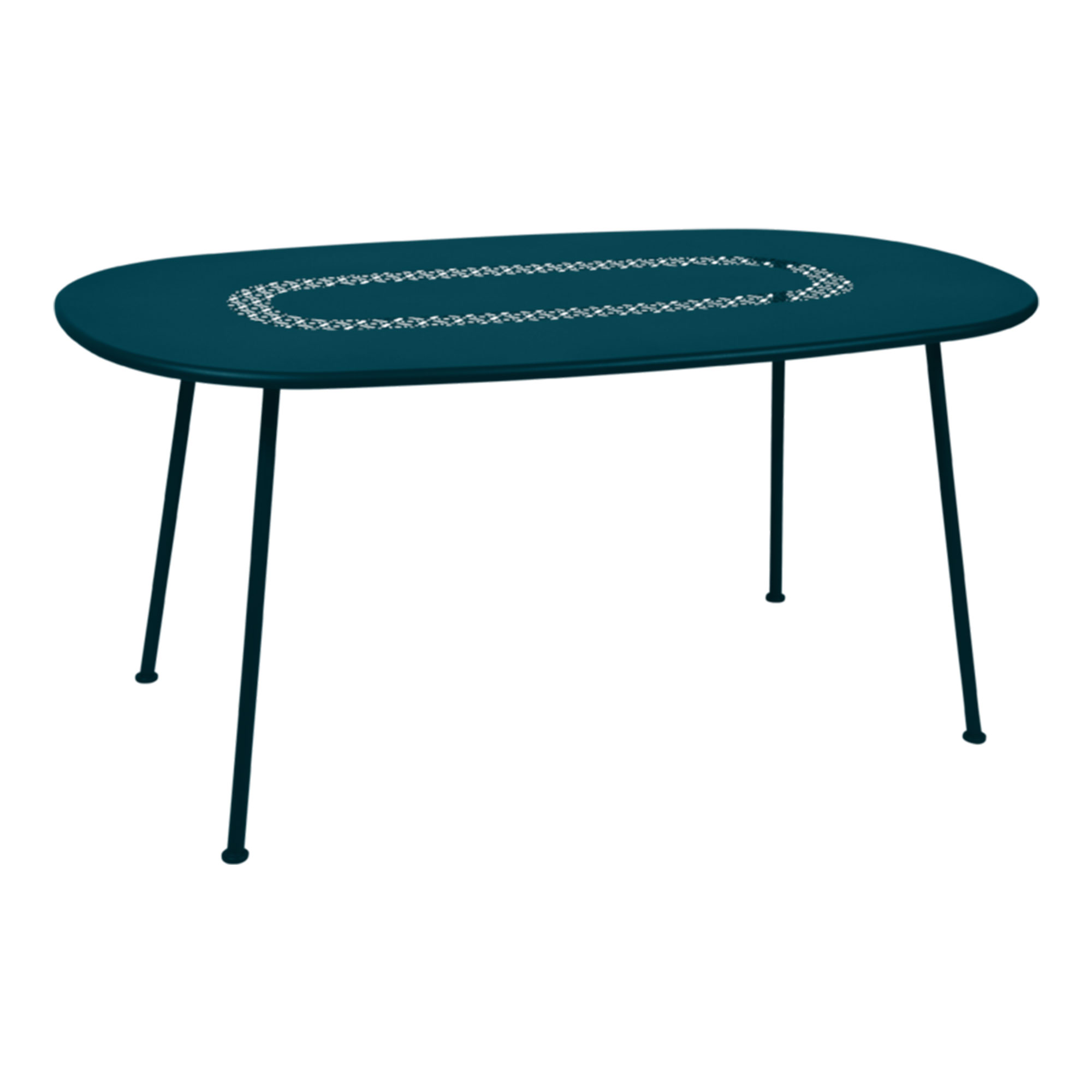 Fermob - Lorette Oval Table 160x90 cm Acapulco Blue 21 - Matbord utomhus - Frédéric Sofia - Blå - Metall