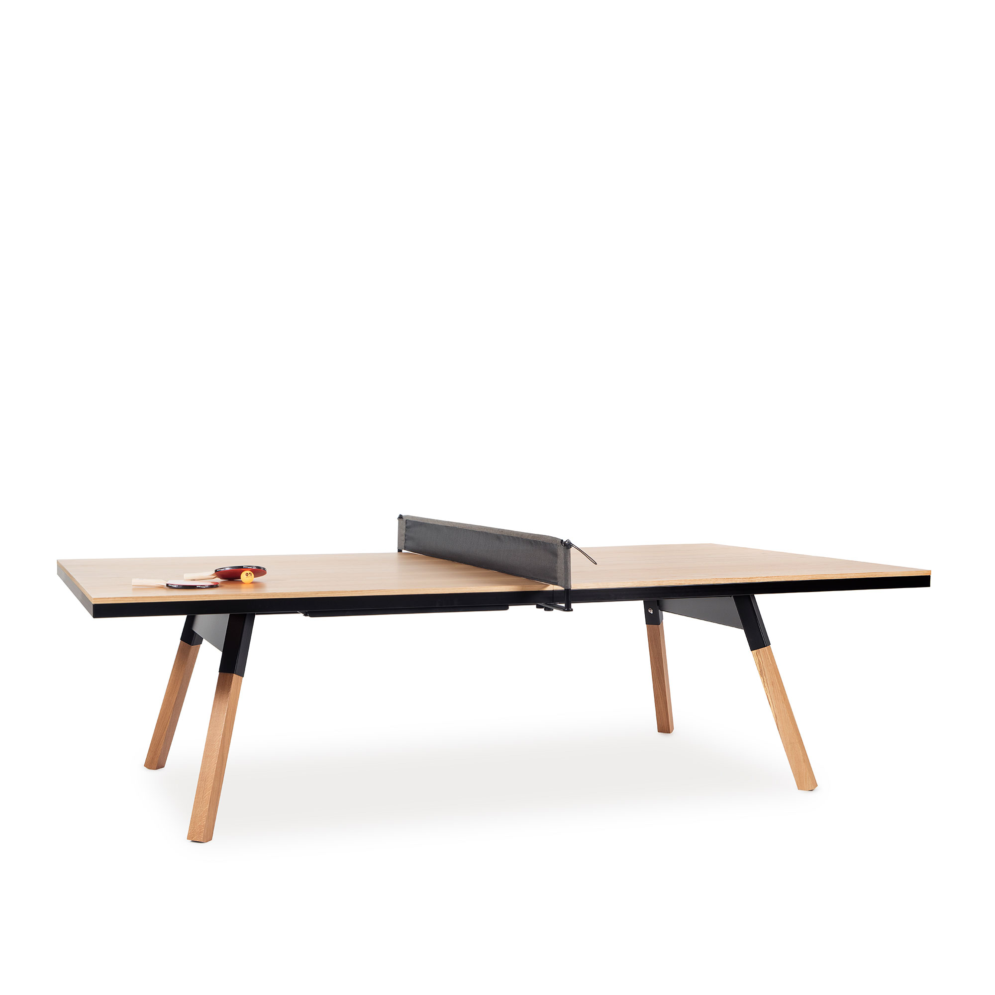 RS Barcelona - You and Me Indoor Ping Pong Table, Oak/Black - Spel - Antoni Pallejà Office