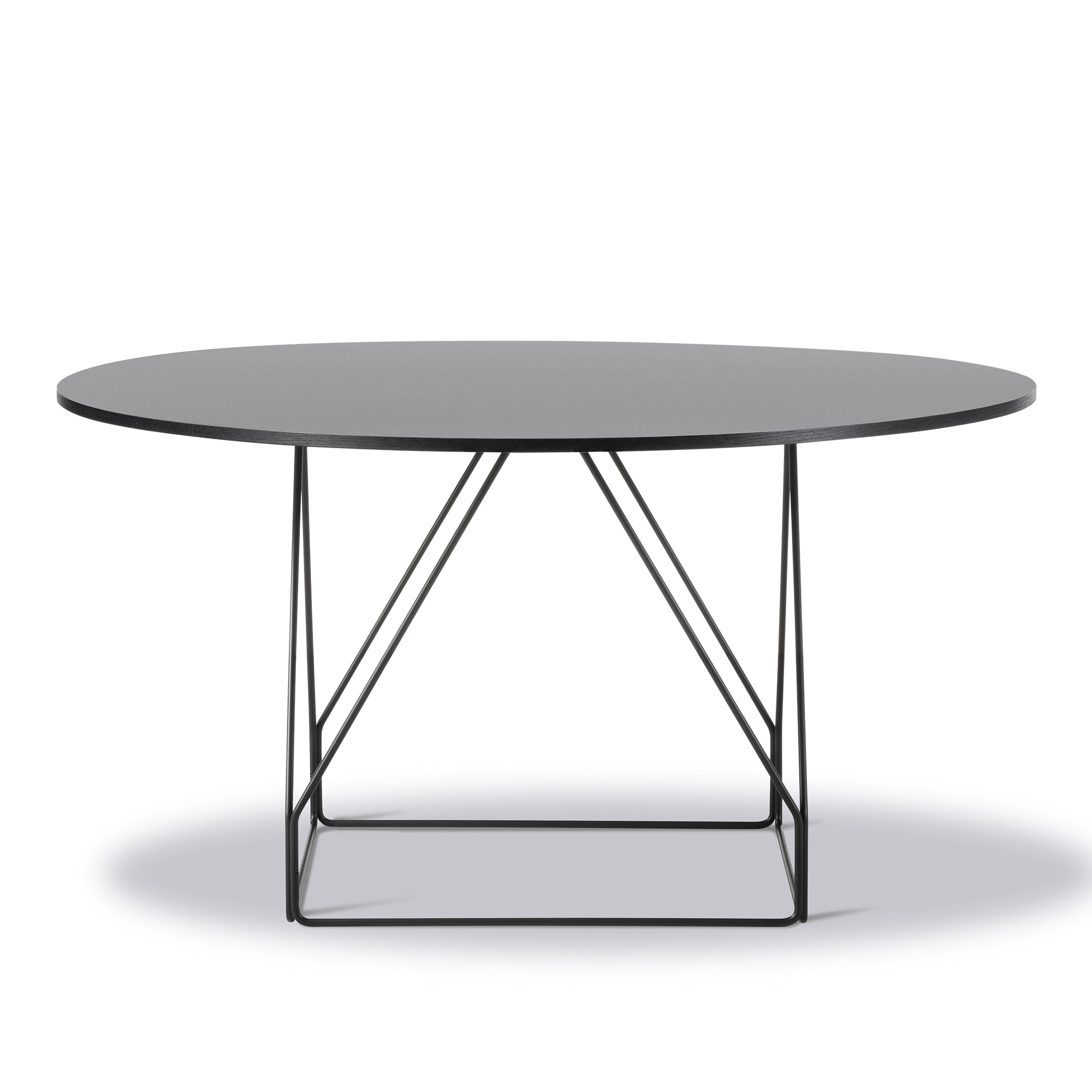 Fredericia Furniture - JG Table - Ø140 cm - Black linoleum - Black oak - Black lacquer - Matbord - Jørgen Gammelgaard