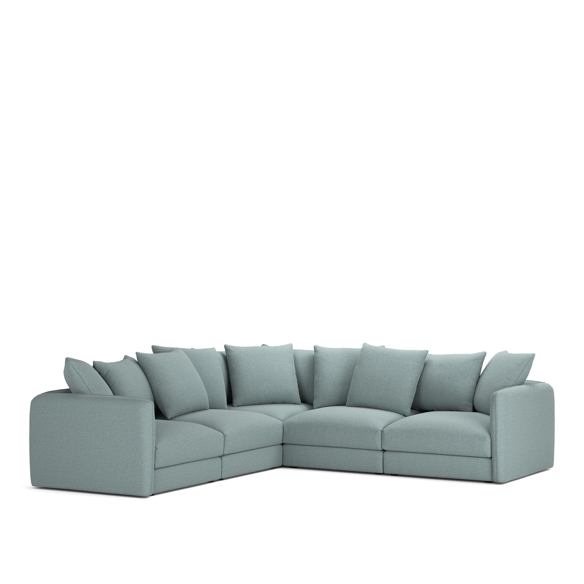 NOGA - Pavarotti 5-Seater Corner, Fixed Cover, Cushion Variant 01, Lario 12 - Soffor - Bl&aring;
