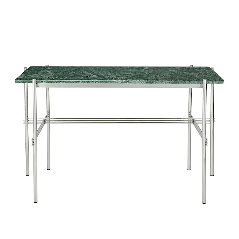 TS skrivbord polerat stål