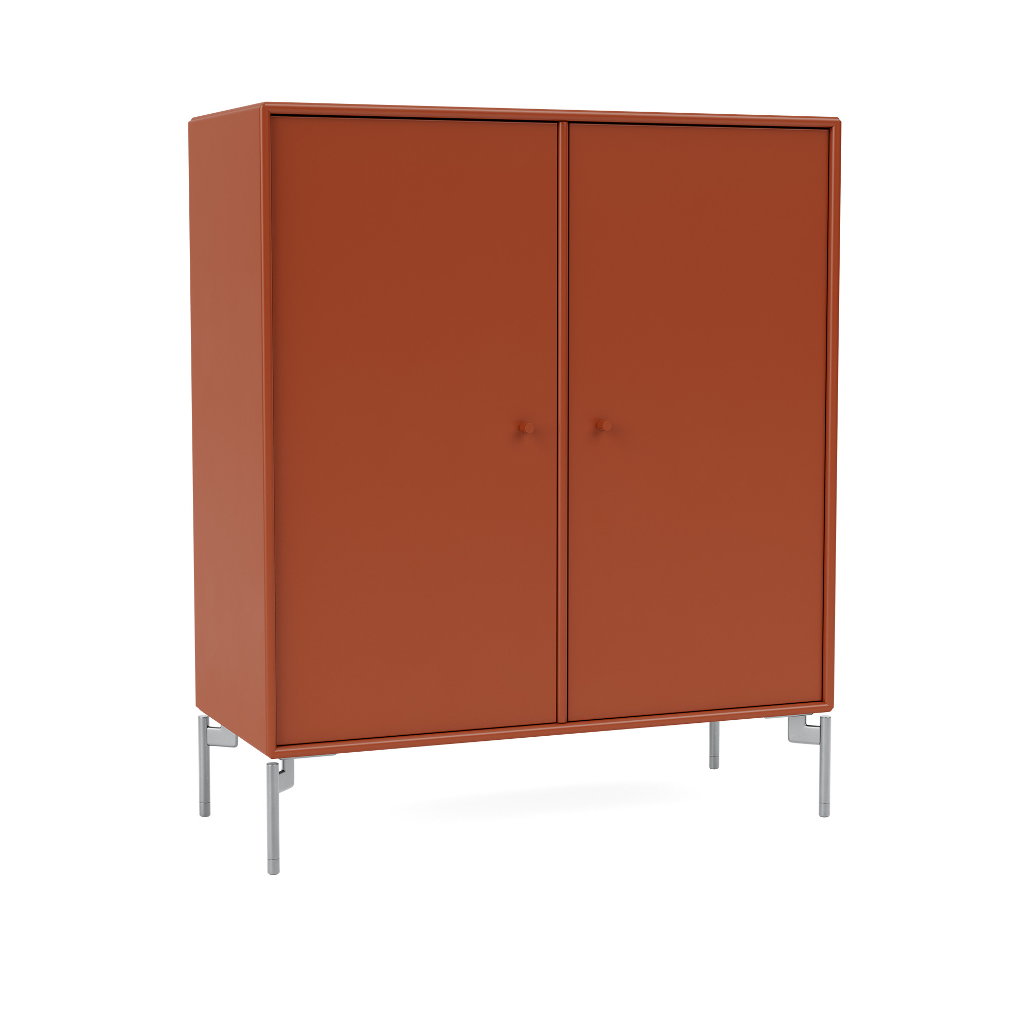 montana - cover cabinet 162-hokkaido matt chrome - skåp och vitrinskåp - peter j. lassen - röd - trä