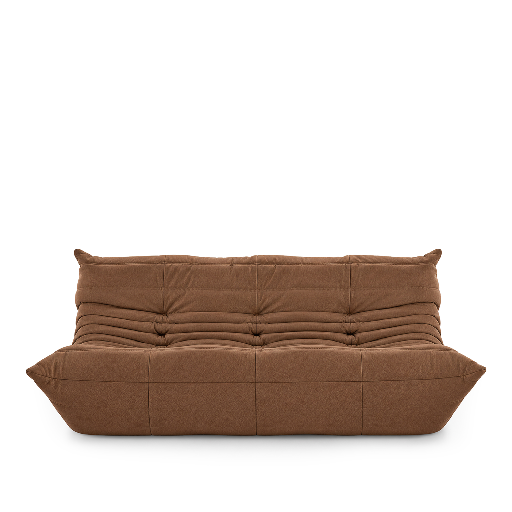 Ligne Roset - Togo Large Settee Without Arms Kyoto Gold Leather 5298 - Soffor - Michel Ducaroy