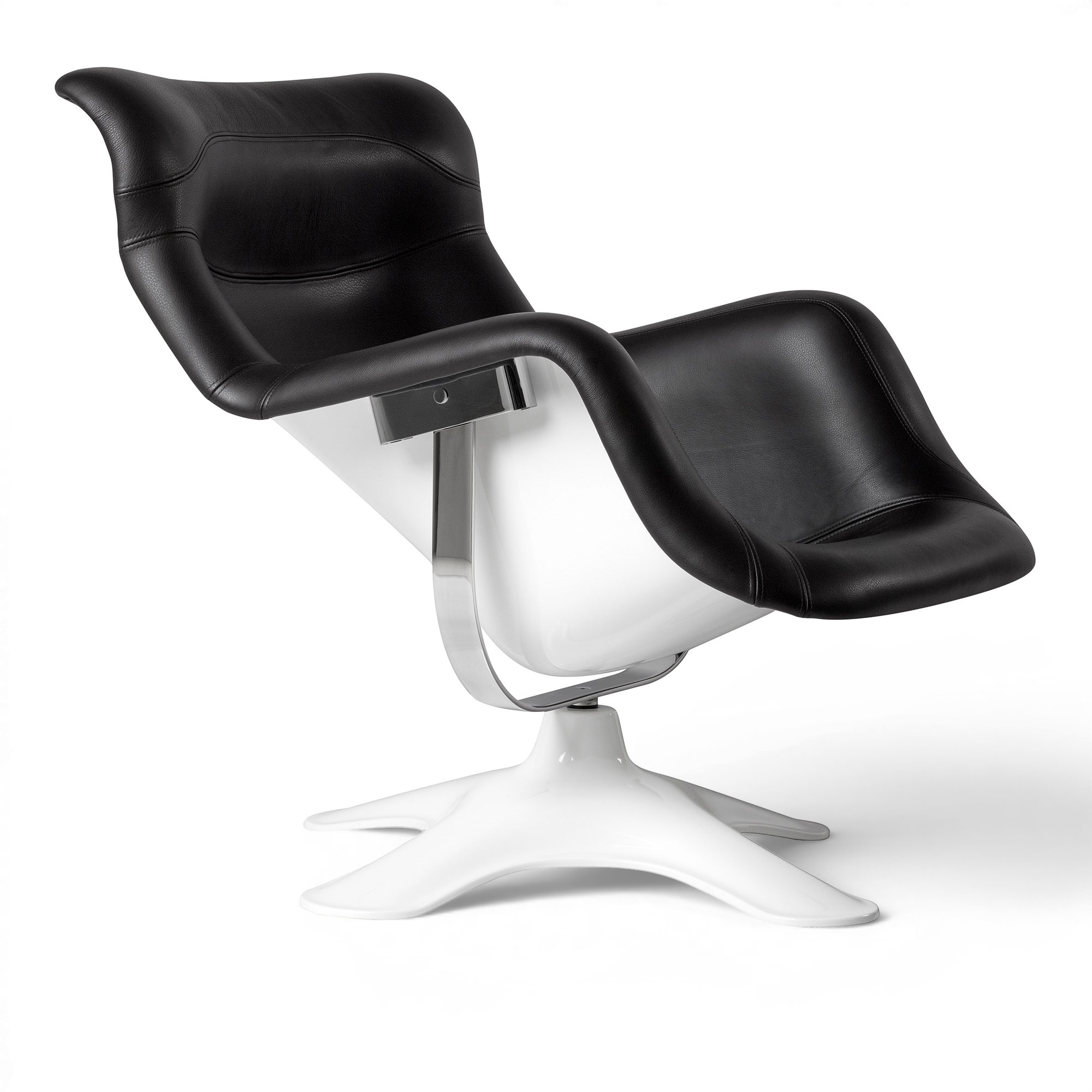 Artek - Karuselli F&aring;t&ouml;lj, L&auml;der L1, Prestige Cream - F&aring;t&ouml;ljer - Yrj&ouml; Kukkapuro - Beige - L&auml;der/Metall/Syntetiskt