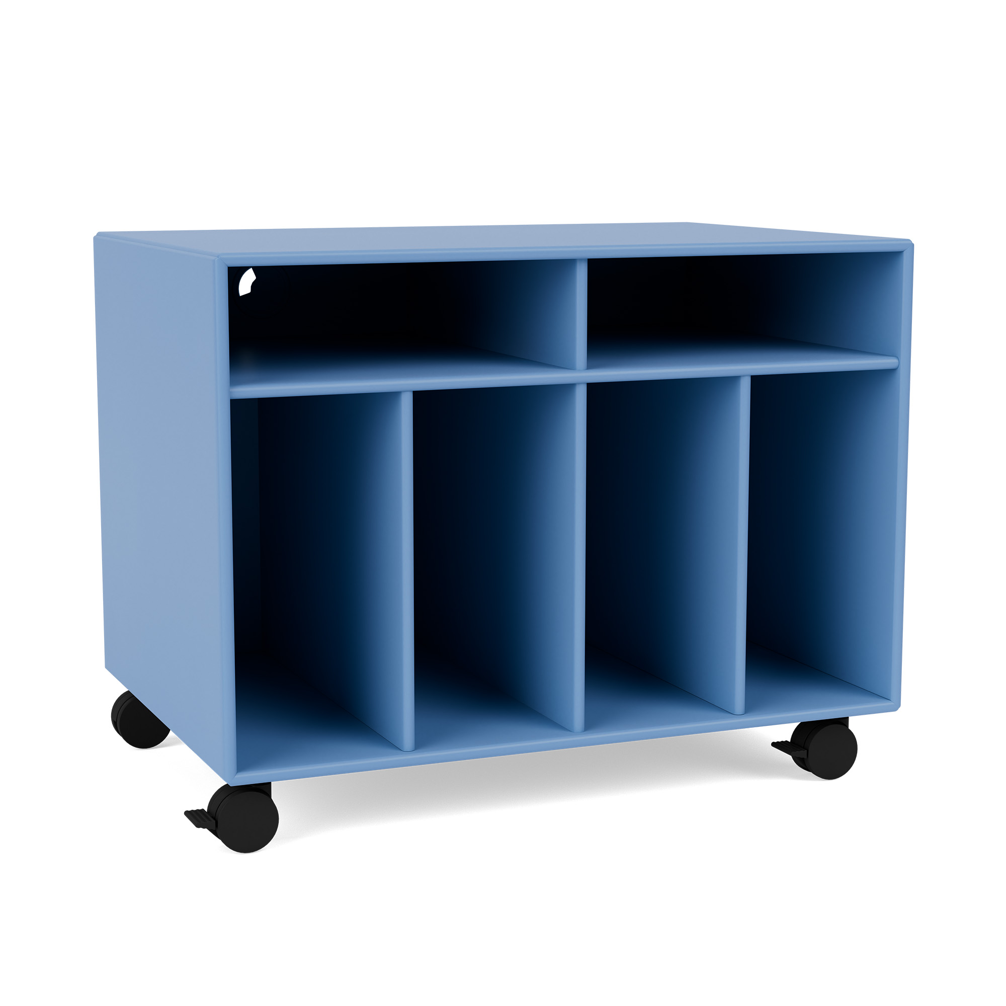 montana - spin i vinyl storage, 05-castorscr70black, 154 azure - tv-bänkar - peter j. lassen - blå - mdf