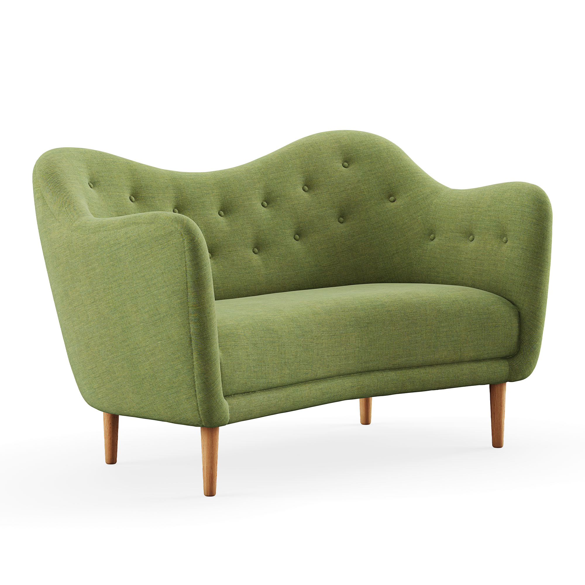 House of Finn Juhl - 46 Sofa, Dark oiled oak, Cat. 1 Remix 933 - Soffor - Finn Juhl - Grön