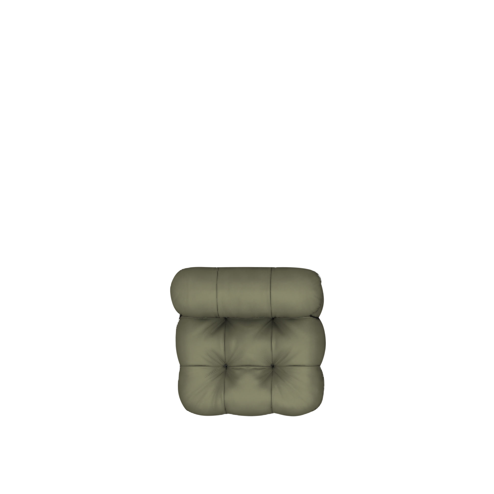 B&B Italia - Camaleonda Fåtölj Bredd 96 cm High Back, Fabric Cat. Lusso Licata 410 - Fåtöljer - Mario Bellini - Grön - Metall/Trä/Textilmaterial/Syntetiskt/Plast