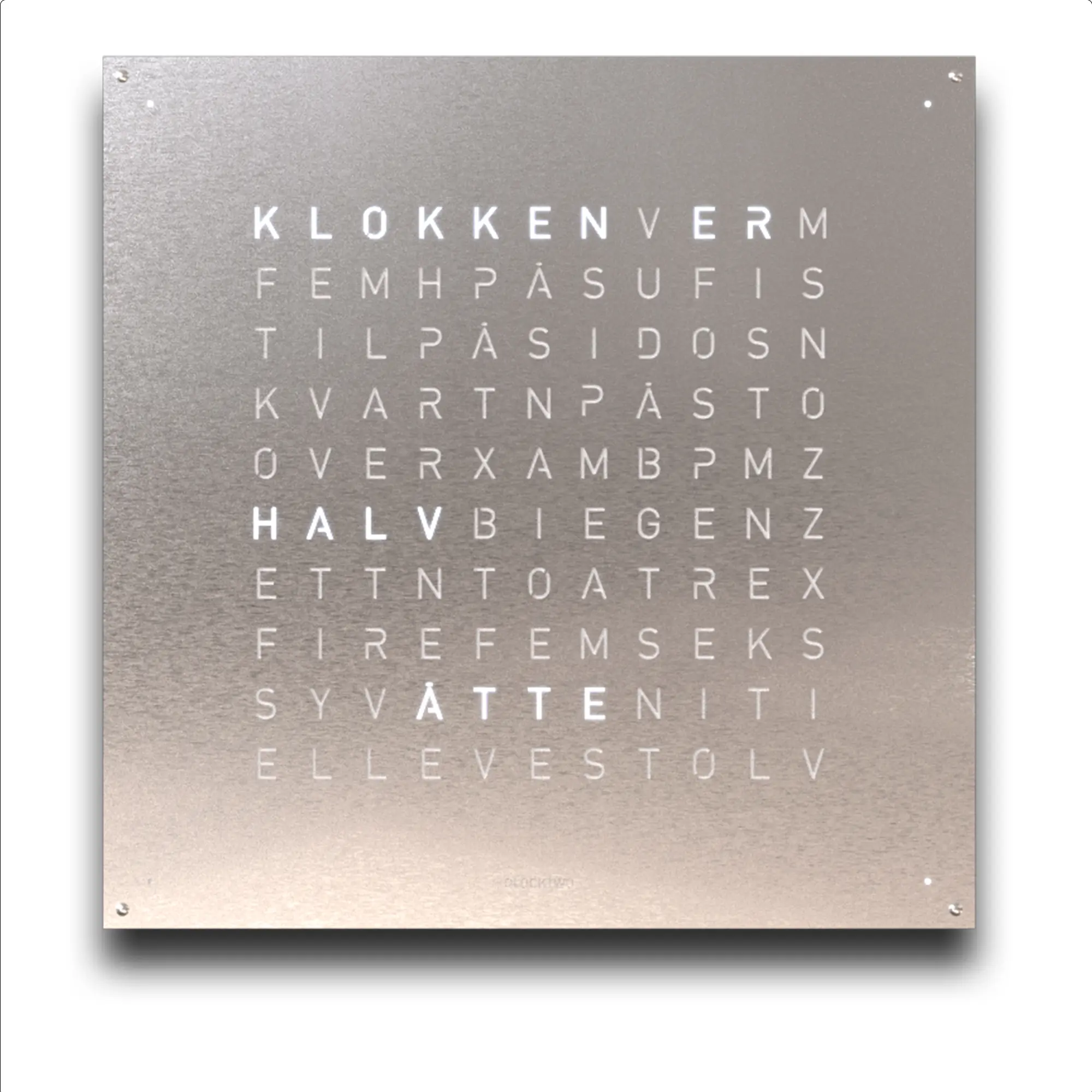 Qlocktwo Earth 90 Creator's Edition – Stainless Steel