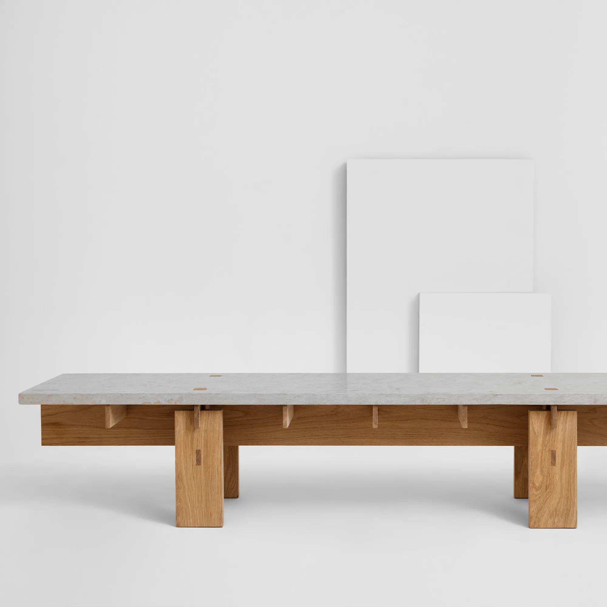 Soffbord V.Lf.02 160 cm - Ek/Kalksten