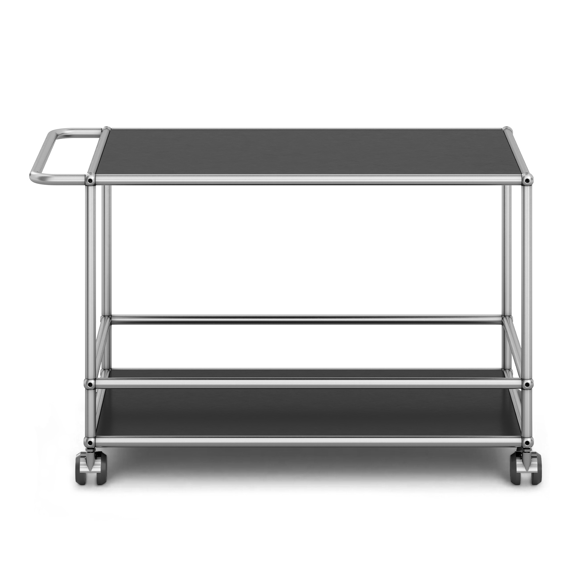 USM - USM Haller Serving Trolley L Graphite Black - Serveringsvagnar - Fritz Haller & Paul Schärer - Svart - Metall | Möbler - Bord - Serveringsvagnar | Möbelexperten