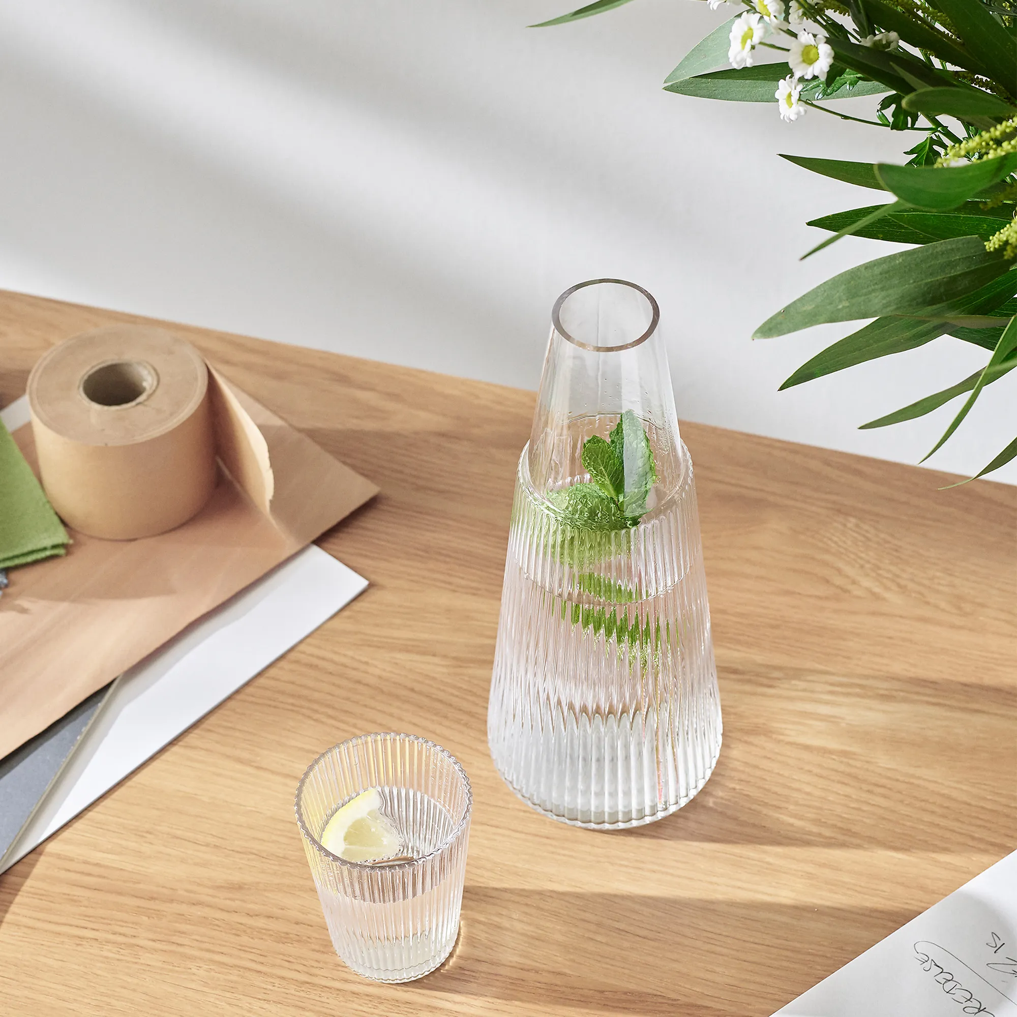 Pilastro Karaff Med Dricksglas 1 L