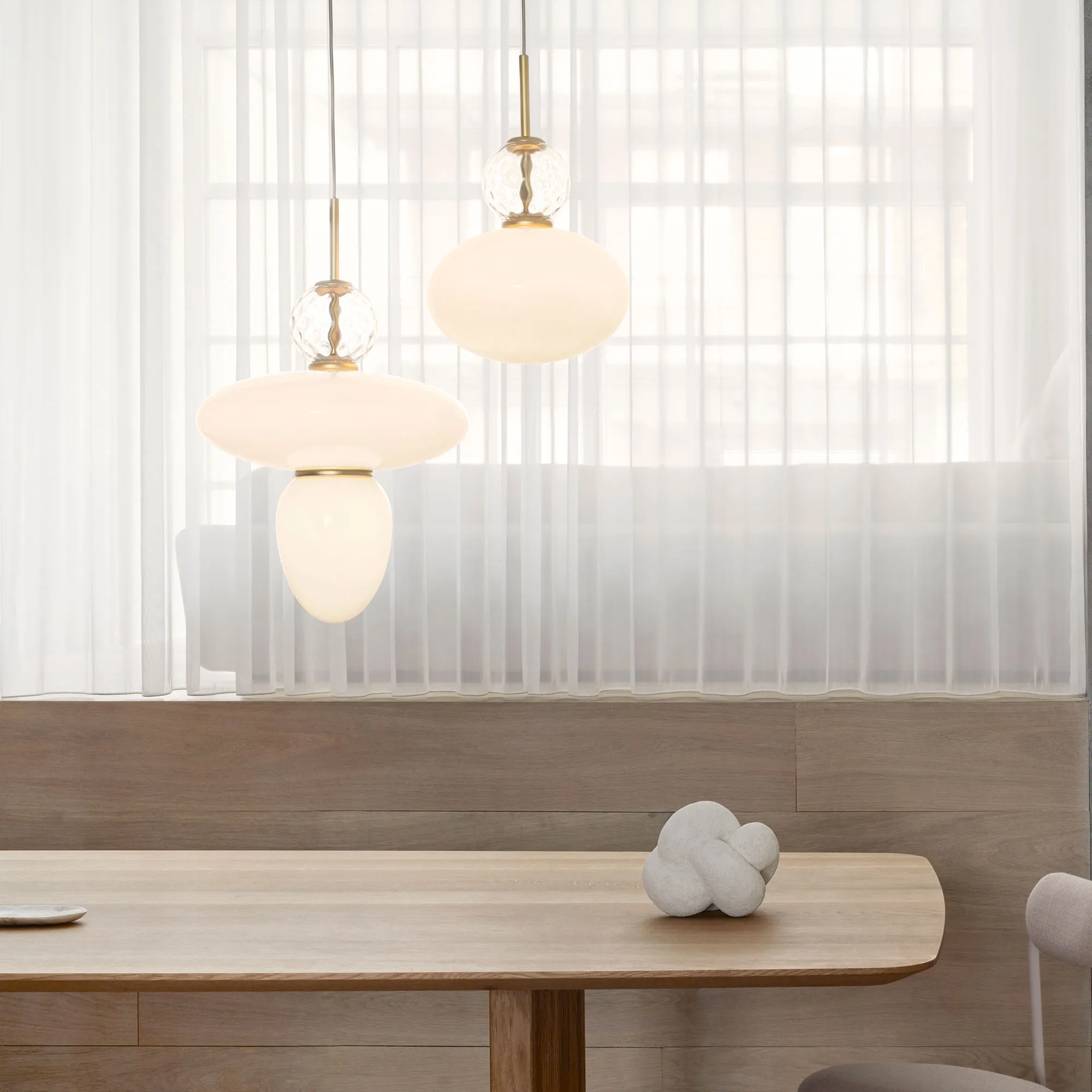 Rizzatto 43 Satin Brass/Opal White