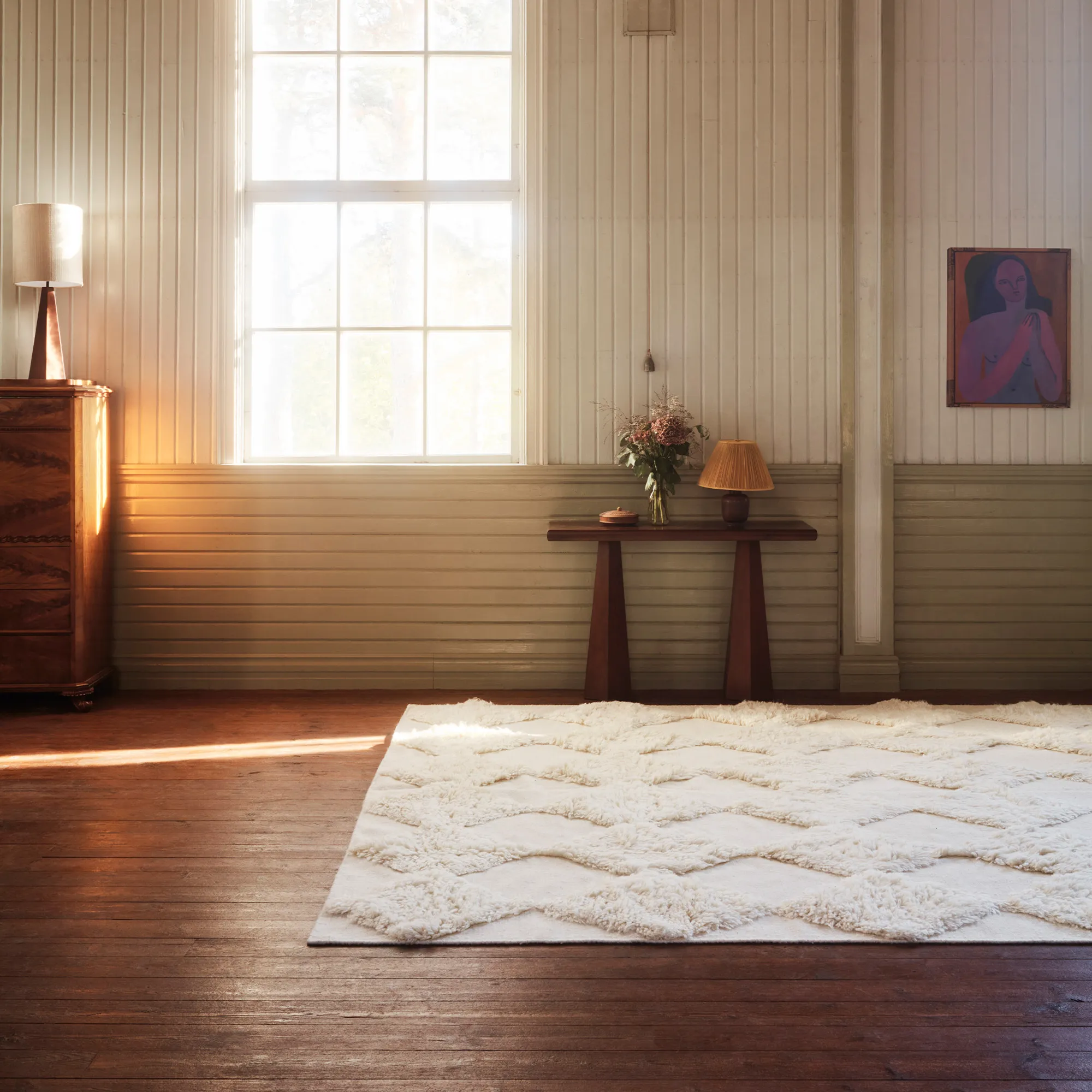 Chess Rug Off White