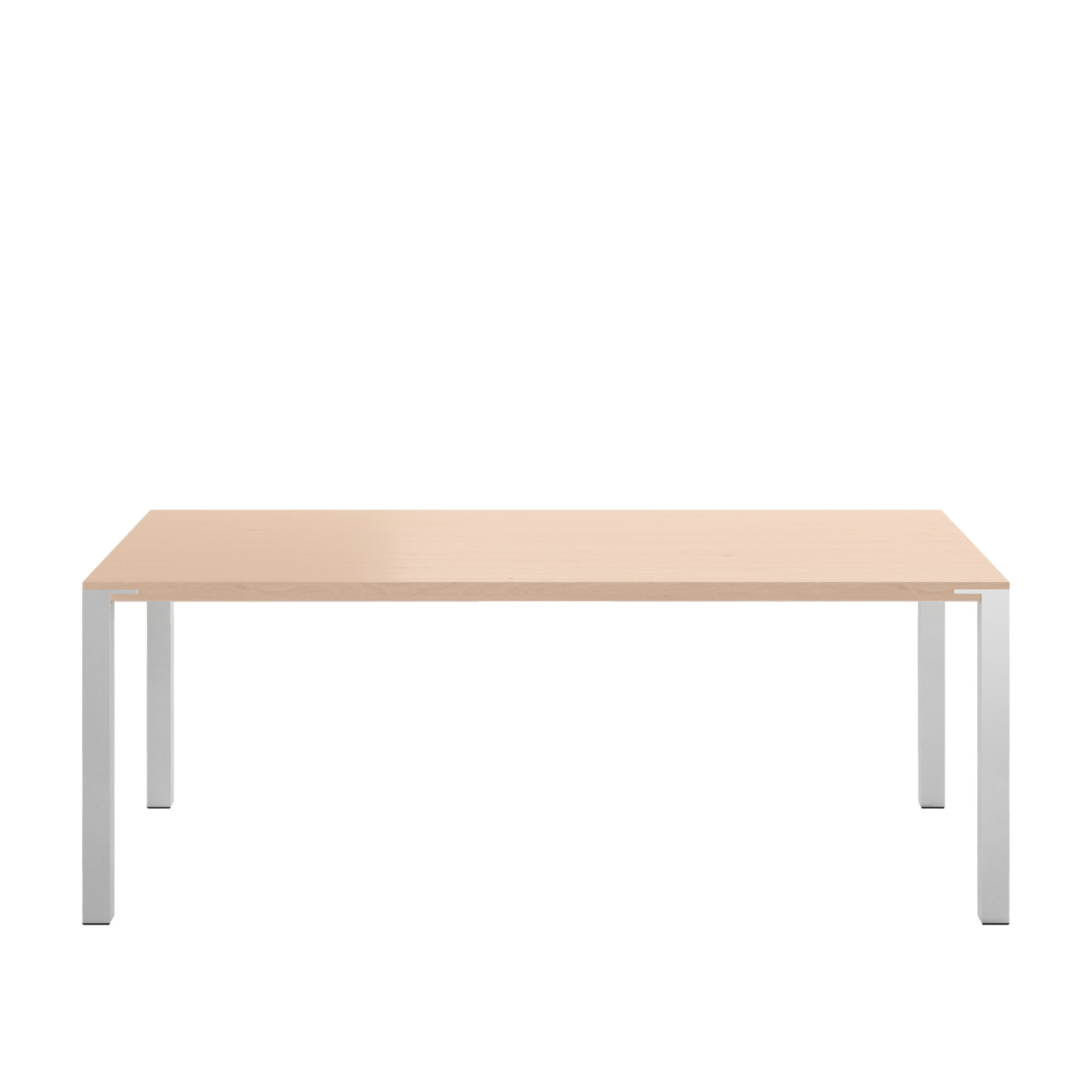naver collection - gm 2112 bord, 200 x 100 cm, skiva i såpad ek, utan tilläggsskiva, ben i borstat rostfritt stål - matbord - nissen & gehl - träfärgad - metall/trä