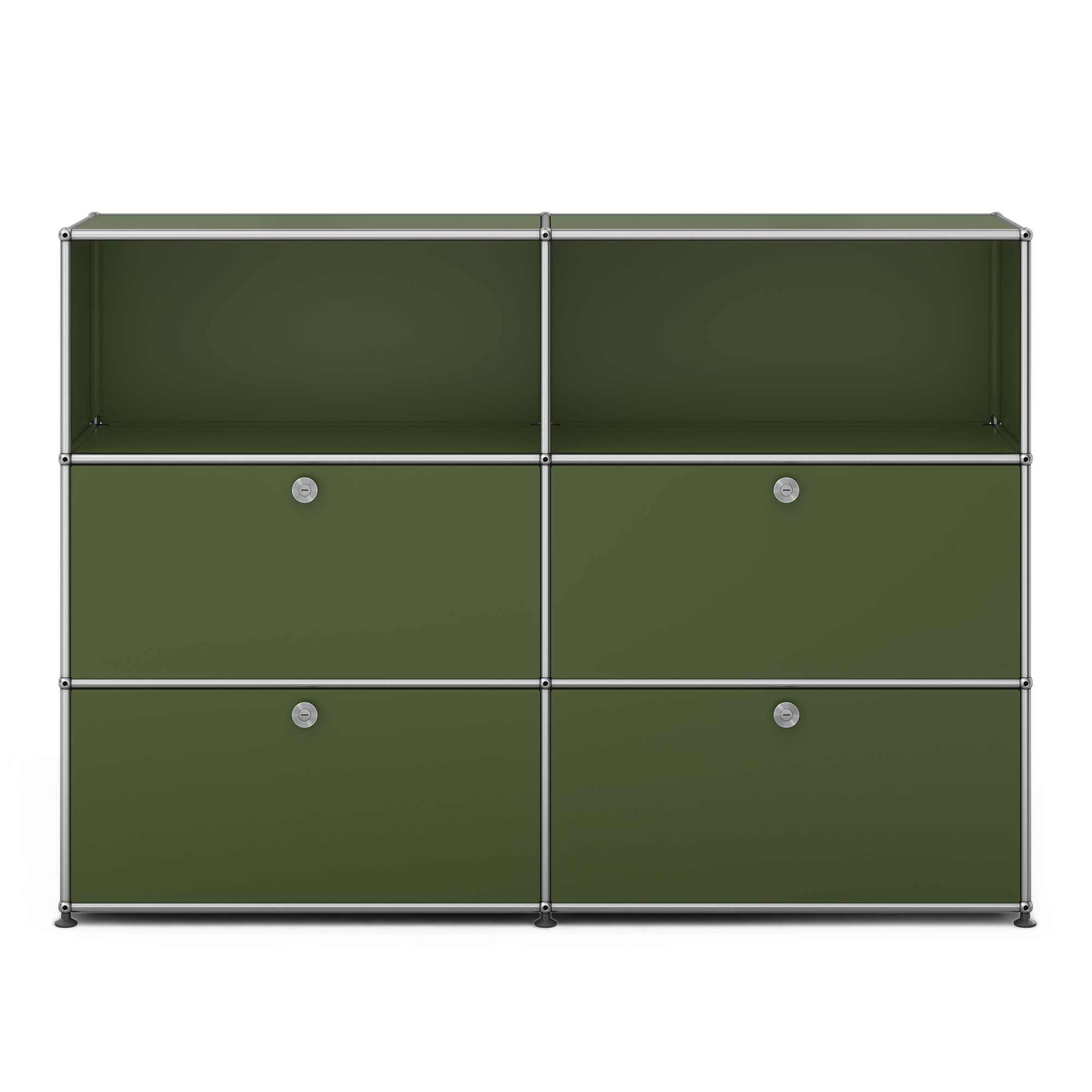 USM - USM Haller M64 36 Olive Green - Sk&auml;nkar och sideboards - Fritz Haller & Paul Sch&auml;rer - Gr&ouml;n - Metall