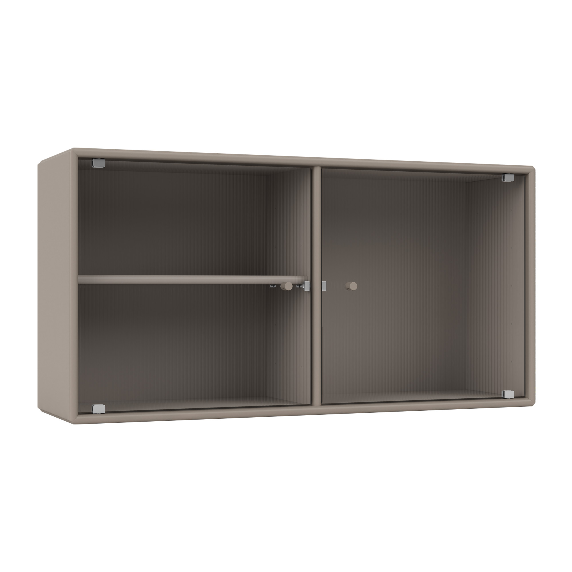 montana - ripple i vitrine cabinet 141-truffle 04 suspension rails - skåp och vitrinskåp - peter j. lassen - beige - glas/trä