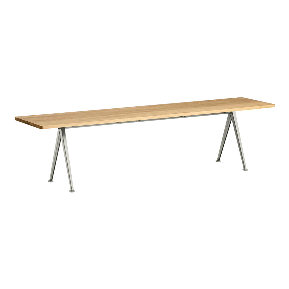 HAY - Pyramid Bench 12 190 cm Beige/Klarlackad Ek - Bänkar - Friso Kramer,Wim Rietveld - Träfärgad - Metall/Trä