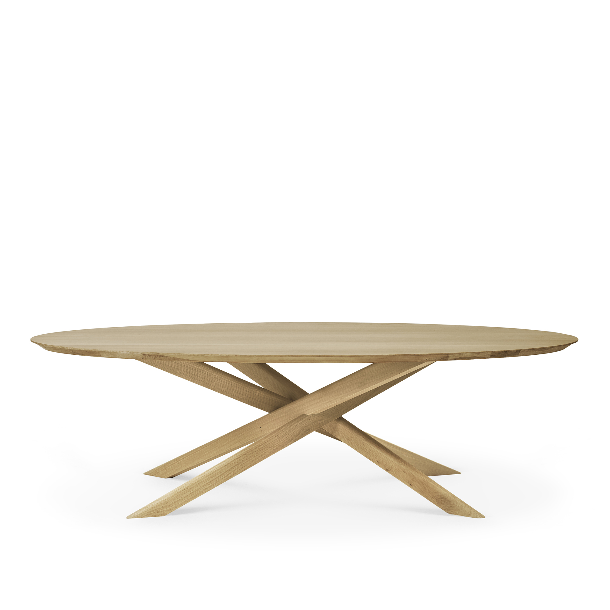Ethnicraft - Mikado Oval Coffee Table Oak - Soffbord - Alain Van Havre - Träfärgad - Trä | Möbler - Bord - Soffbord | Möbelexperten