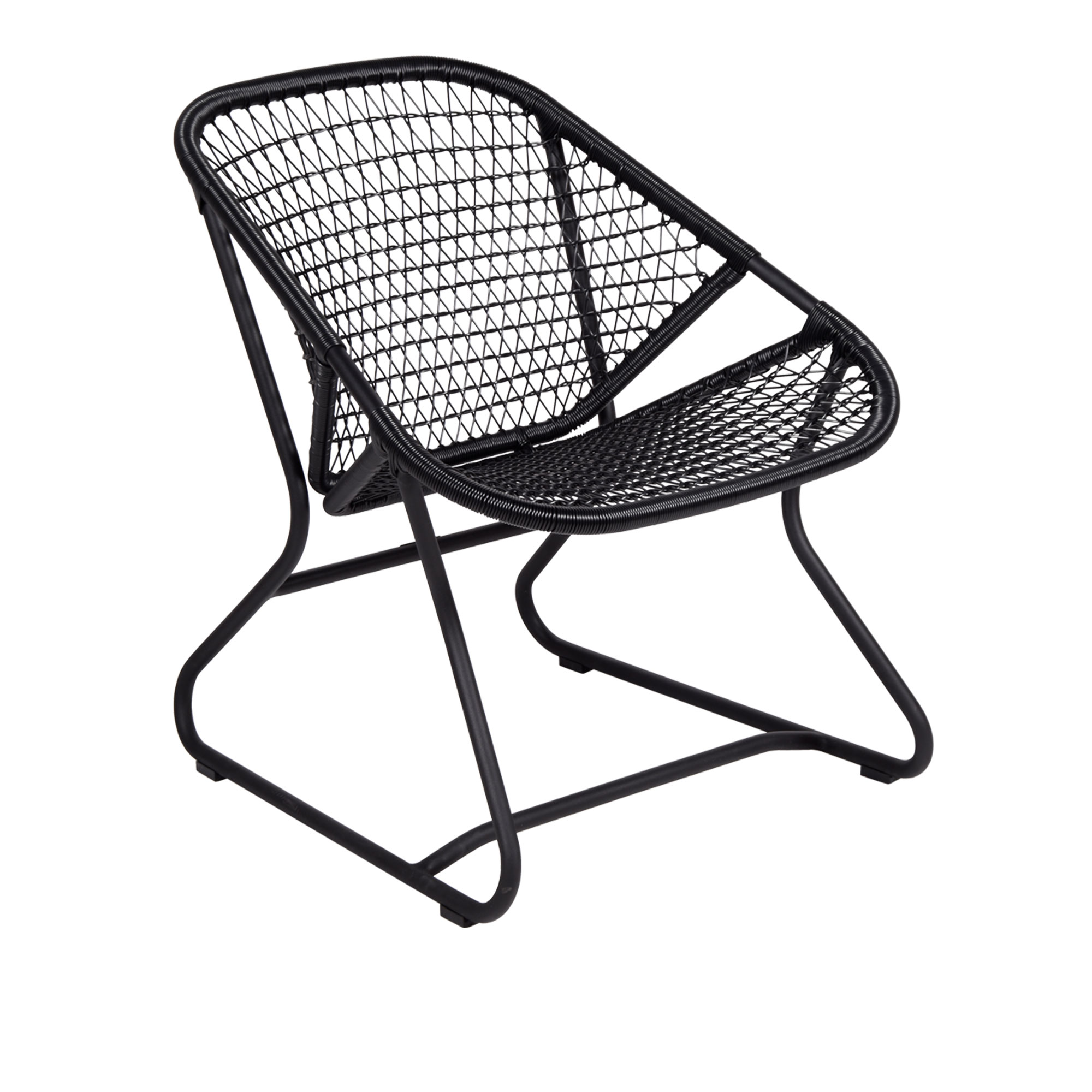 Fermob - Sixties Armchair, Anthracite  - Utomhusfåtöljer - Frédéric Sofia - Metall/Plast