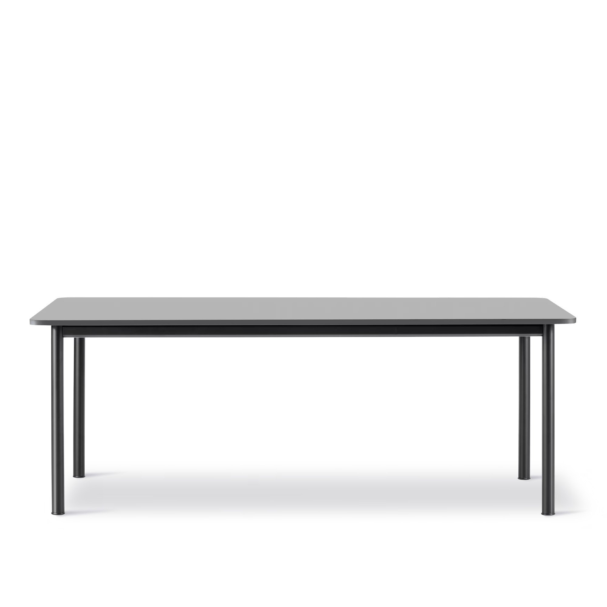 Fredericia Furniture - Plan Table - Table 200 x 100 cm - height 73 cm - Laminate Fenix NTM Black - Straight edges matching ABS - Black - Skrivbord - Edward Barber & Jay Osgerby - Träfärgad - Trä