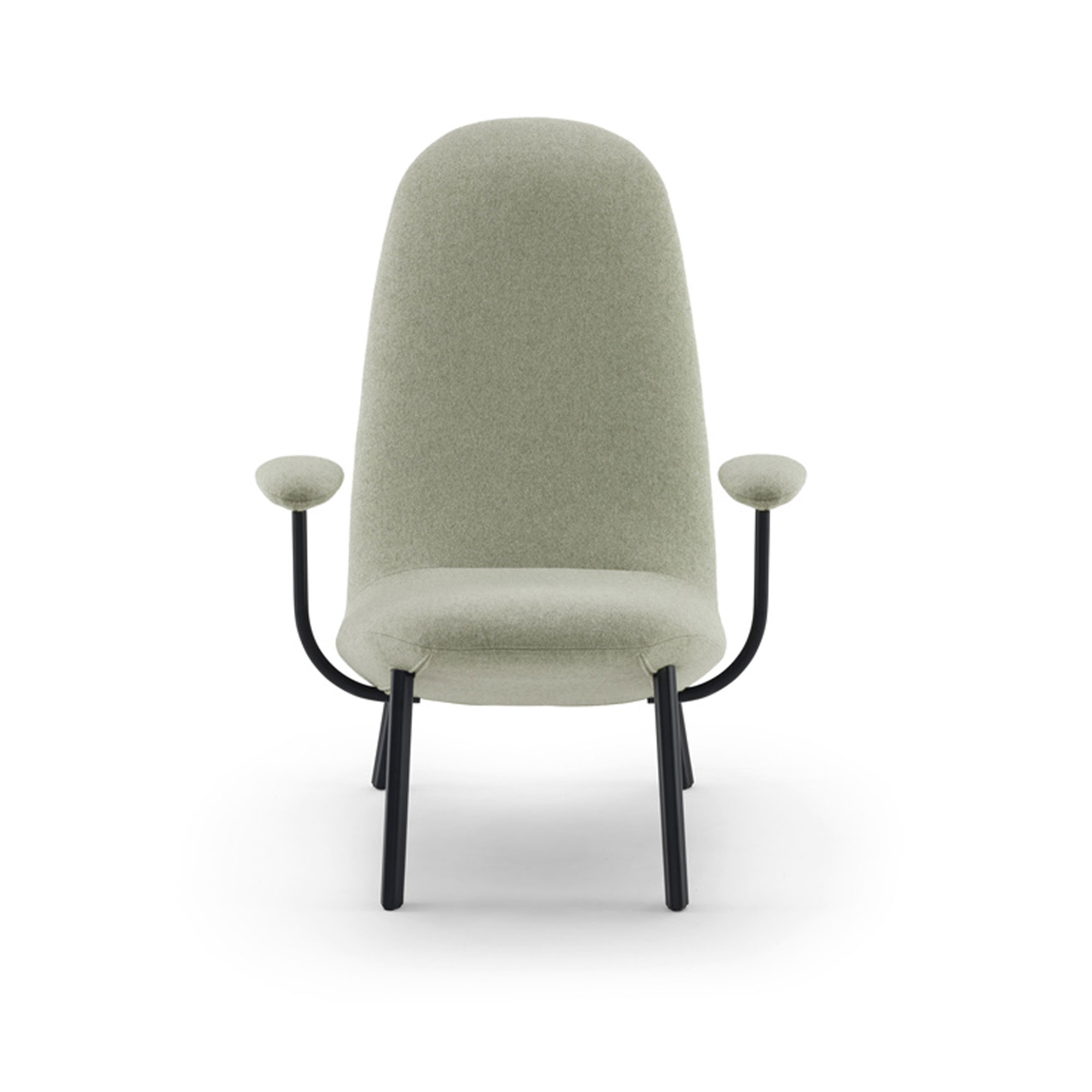 Arflex - Leafo Armchair With Armrest, Fabric Cat T2 Etoile 150 - Fåtöljer - Jaime Hayón - Grå - MDF/Metall/Trä/Skum