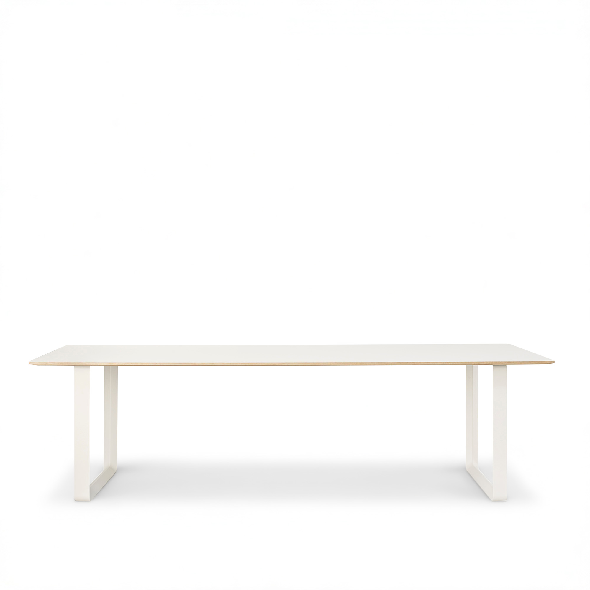 Muuto - 70/70 Table matbord 225x90 cm, Vit laminat/Vit - Matbord - TAF Studio - Svart,Vit - Metall/Tr&auml;