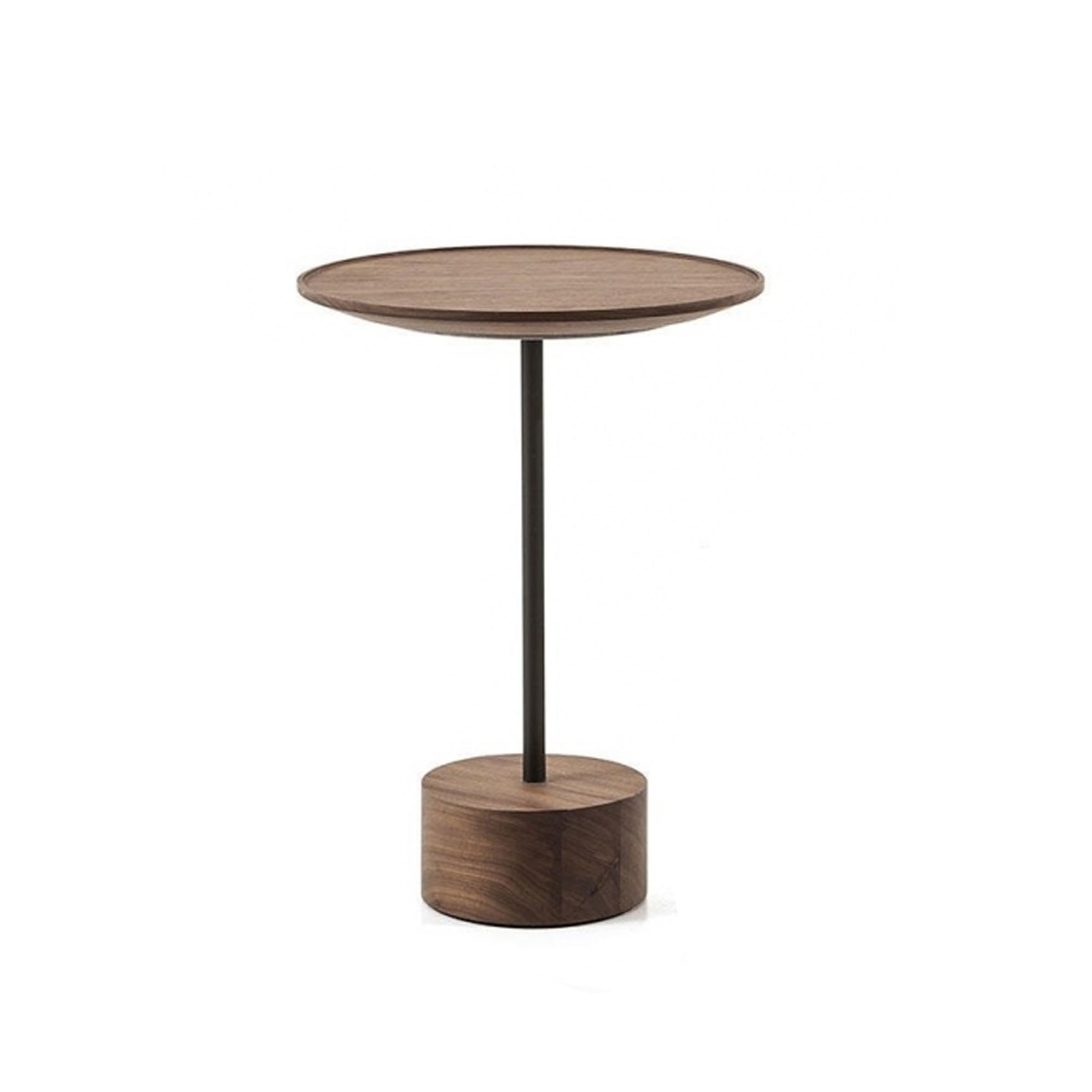 Cassina - 194 9 Low Table - Trä, Höjd 54 cm, Amerikansk valnöt, Underrede Matchande i trä, Stålstativ i antracitgrå - Småbord & sidobord - Piero Lissoni - Träfärgad - Metall/Trä