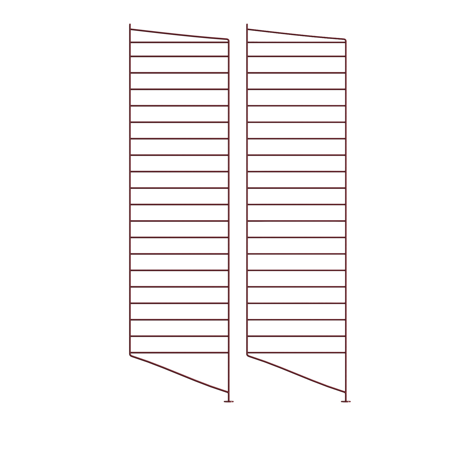 String - Golvgavel 115 x 30 cm 2-pack mörkröd - Hyllor & Hyllsystem - Röd - Metall | Möbler - Förvaring Och Hyllor - Hyllor & Hyllsystem | Möbelexperten