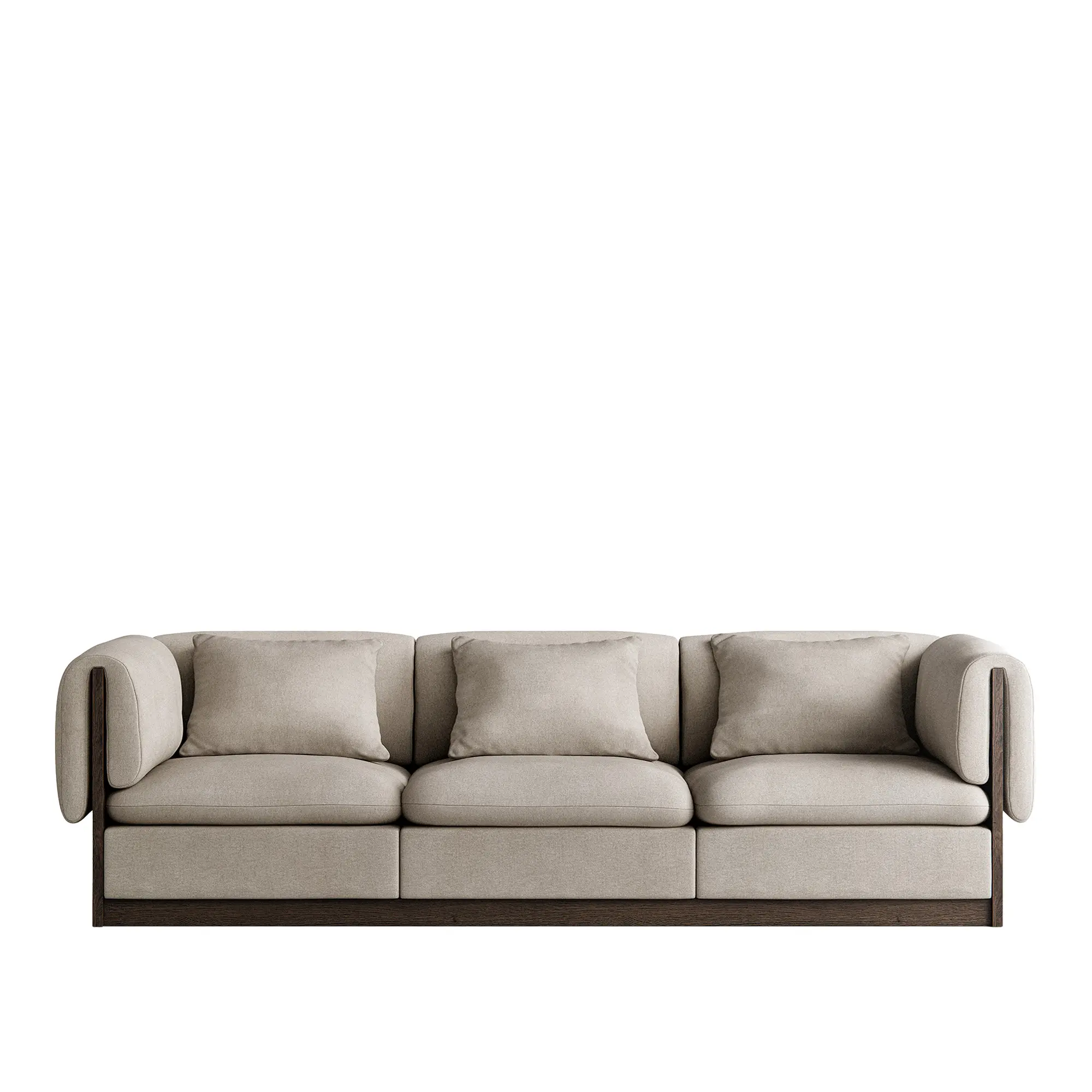 L.A. 3-Seater Sofa Dark Oak inc. Cushion