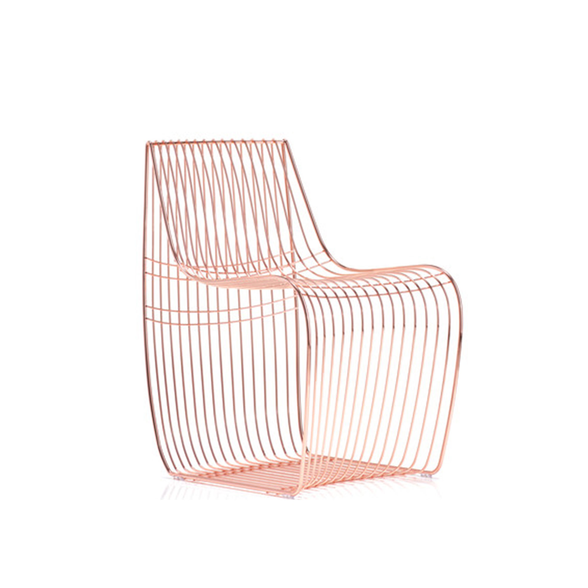 MDF Italia - Sign Filo Chair, Pink Gold Chrome - Spisestoler - Piergiorgio Cazzaniga - Rosa - Metall