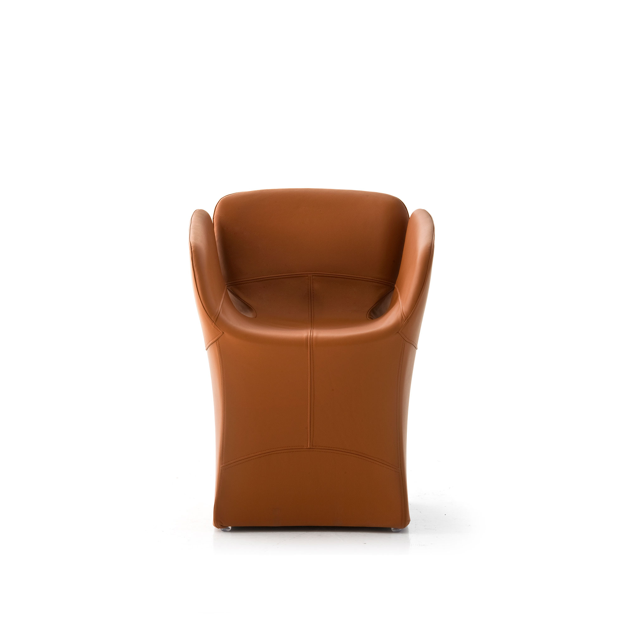Moroso - Bloomy Chair,Leather Cat. Z B0234 Cirè Spice - Spisestoler - Patricia Urquiola - Oransje - Lær/Metall/Skum/Plast