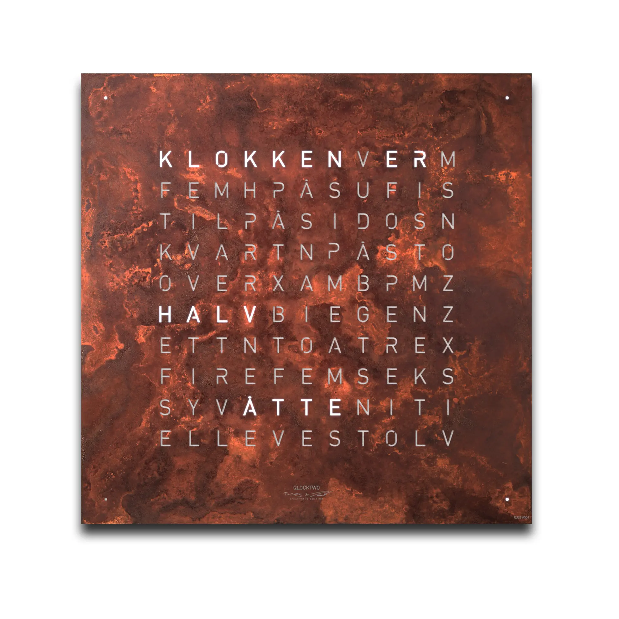 Qlocktwo Earth 45 Creator's Edition – Rust