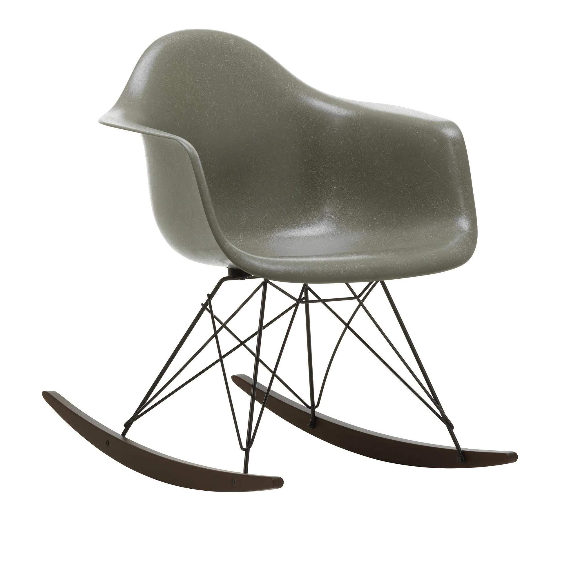 Eames Fiberglass Armchair RAR gungstol Basic Dark/Dark Maple