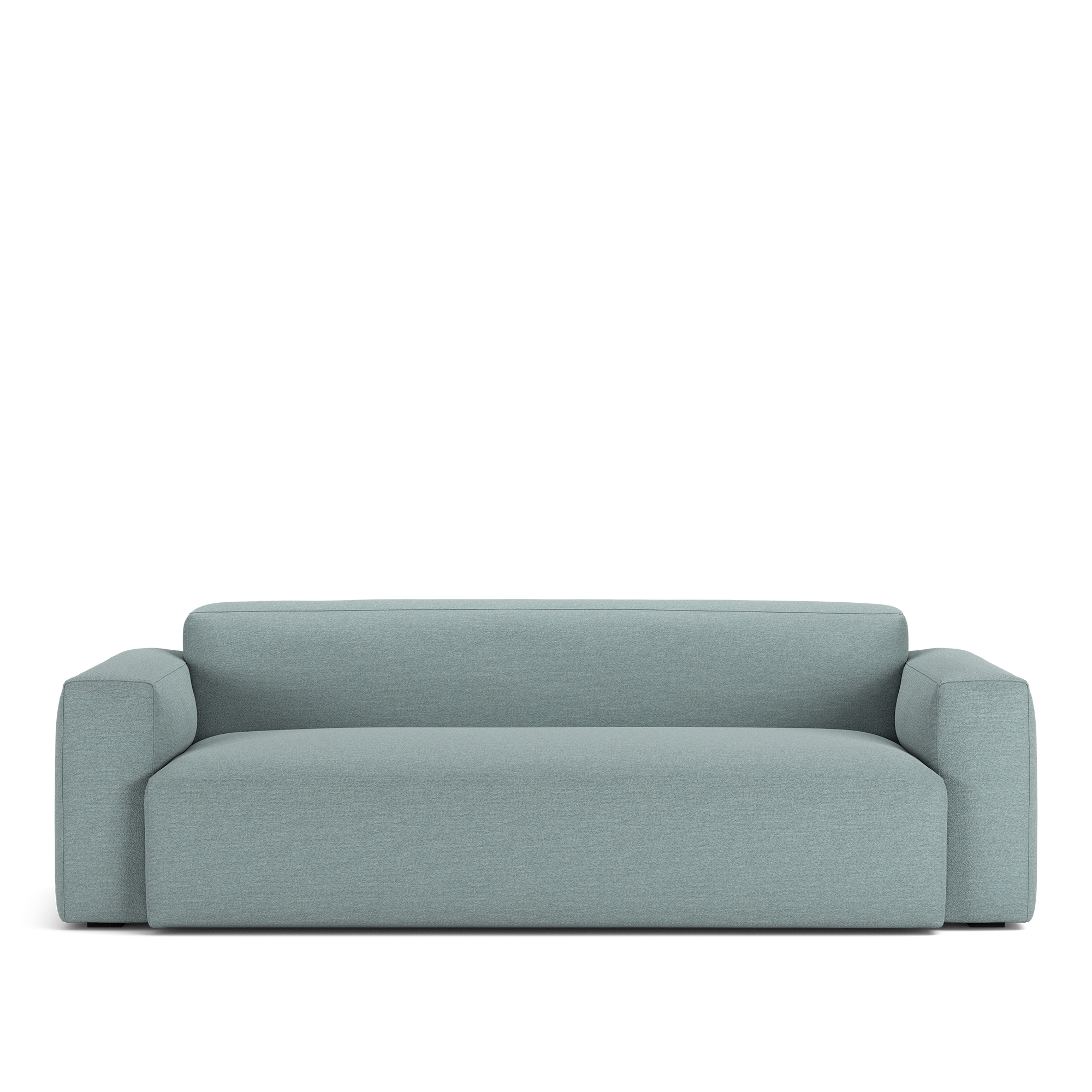 NOGA - Brick 2,5-Seater Sofa Lario 12 Fixed Upholstery - Soffor - Bl&aring; - Dun/Metall/Tr&auml;/Textilmaterial